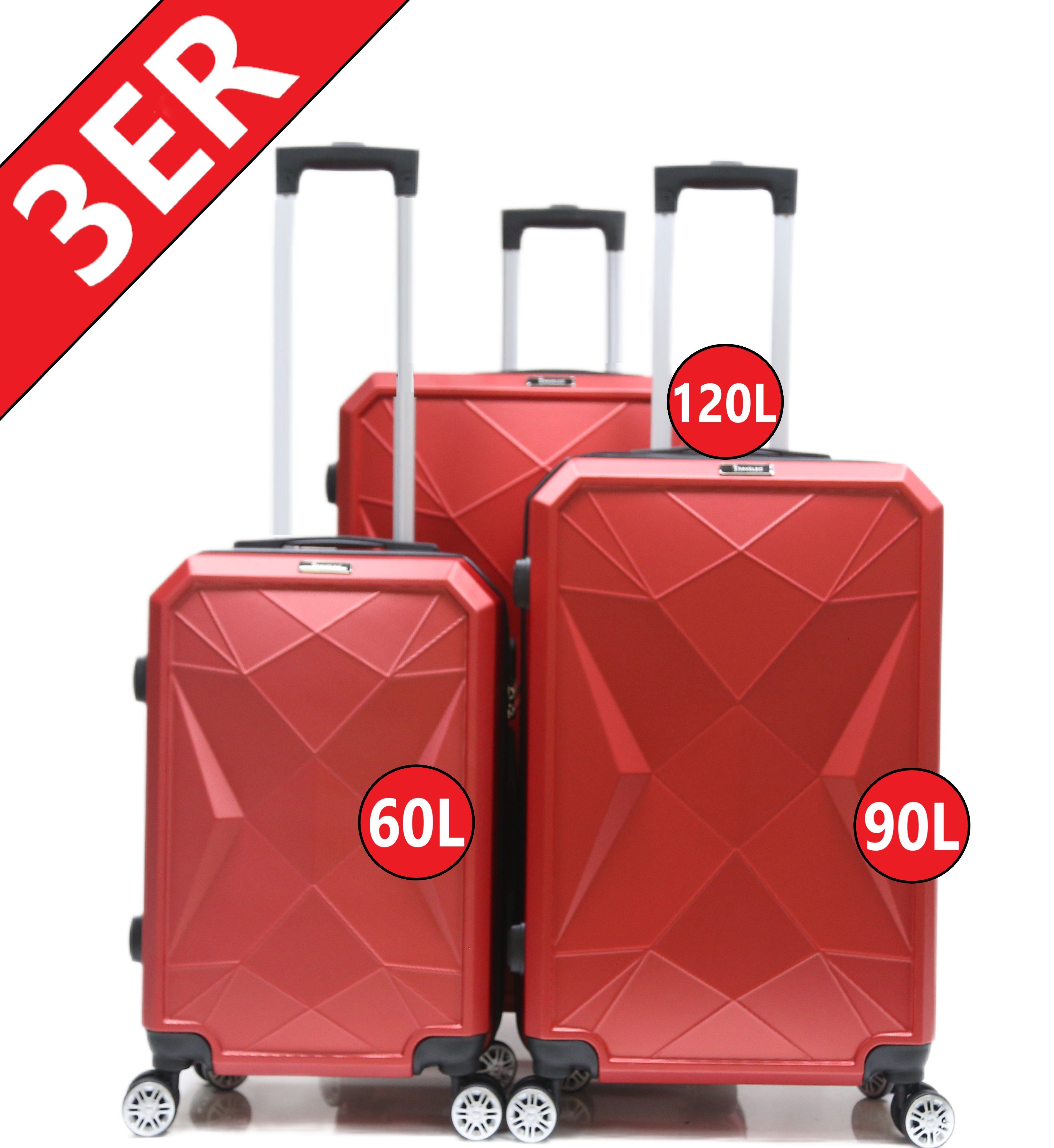 KESSMANN Kofferset Hartschalenkoffer Set 3 Teilig Kofferset M klein L mittel XL groß, (LIMITED