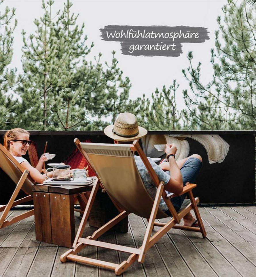 Thumbnail - MyMaxxi Sichtschutzelement Balkonbanner Lilien rot Balkon Sichtschutz Garten, (Bambus grün)