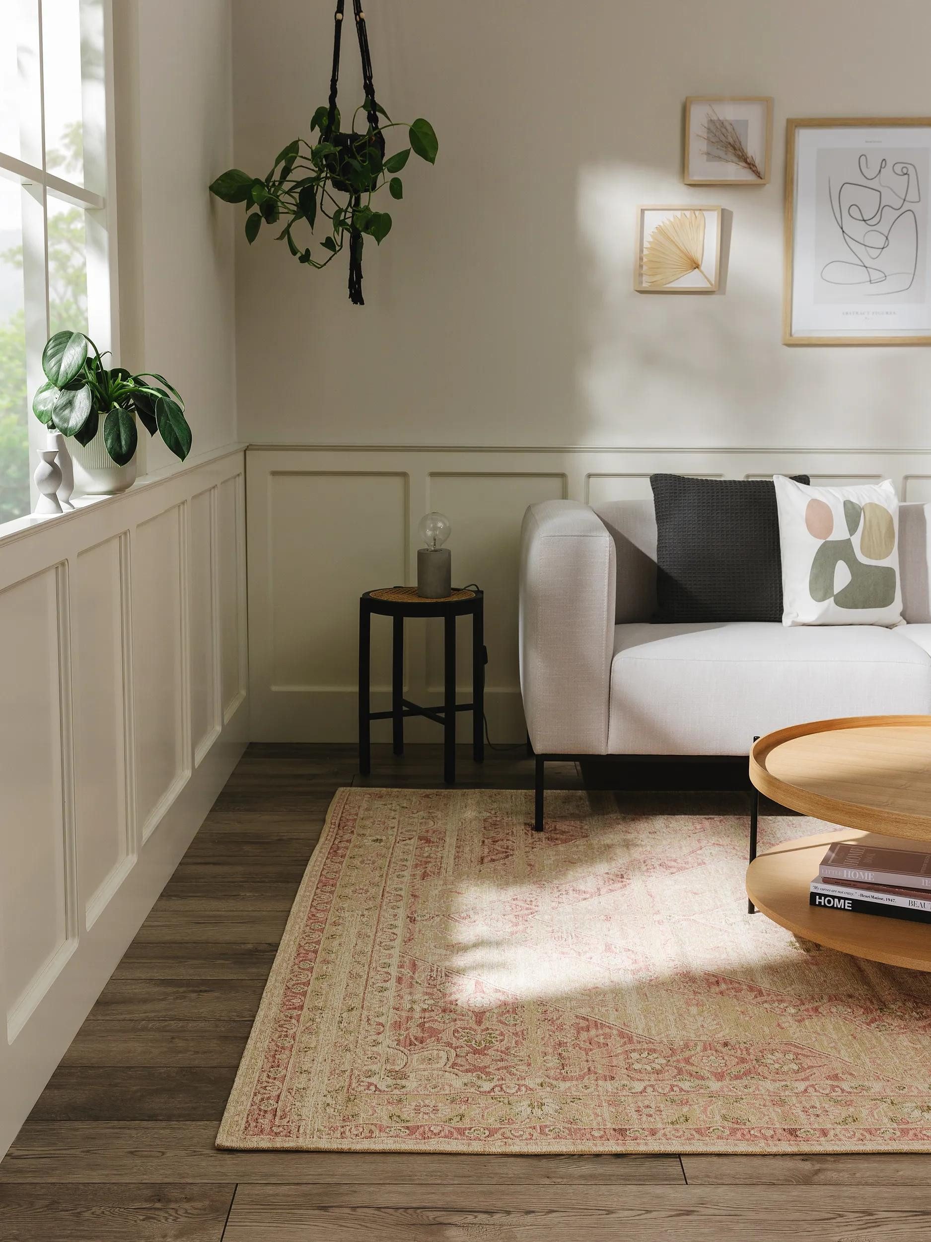 benuta Teppich Frencie, rechteckig, Höhe: 5 mm, Teppich Wohnzimmer, Schlafzimmer, Esszimmer, Flur, Kunstfaser, Cozy