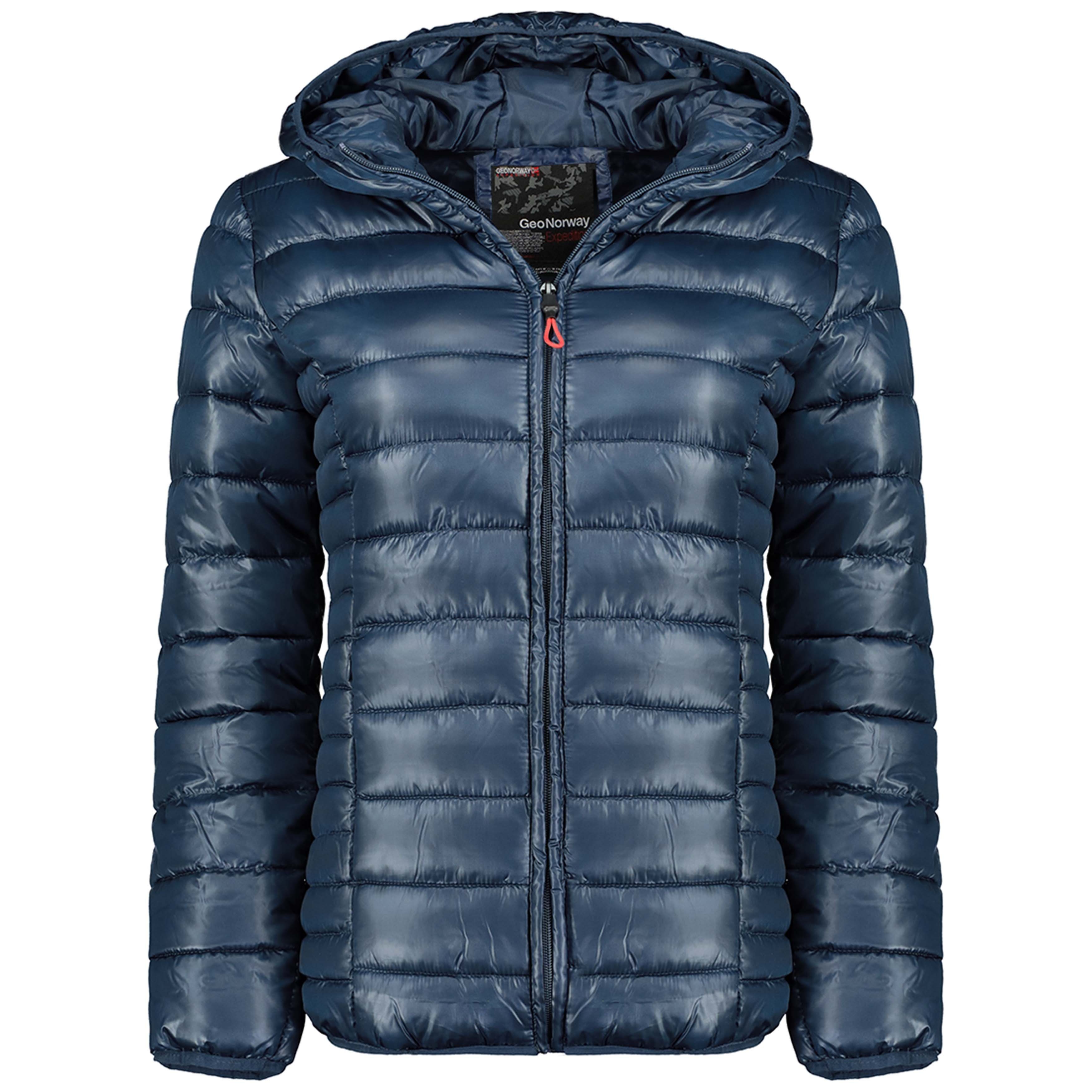 Geographical Norway Steppjacke Annecy leichte Übergangsjacke, mit Kapuze, kurz Navy