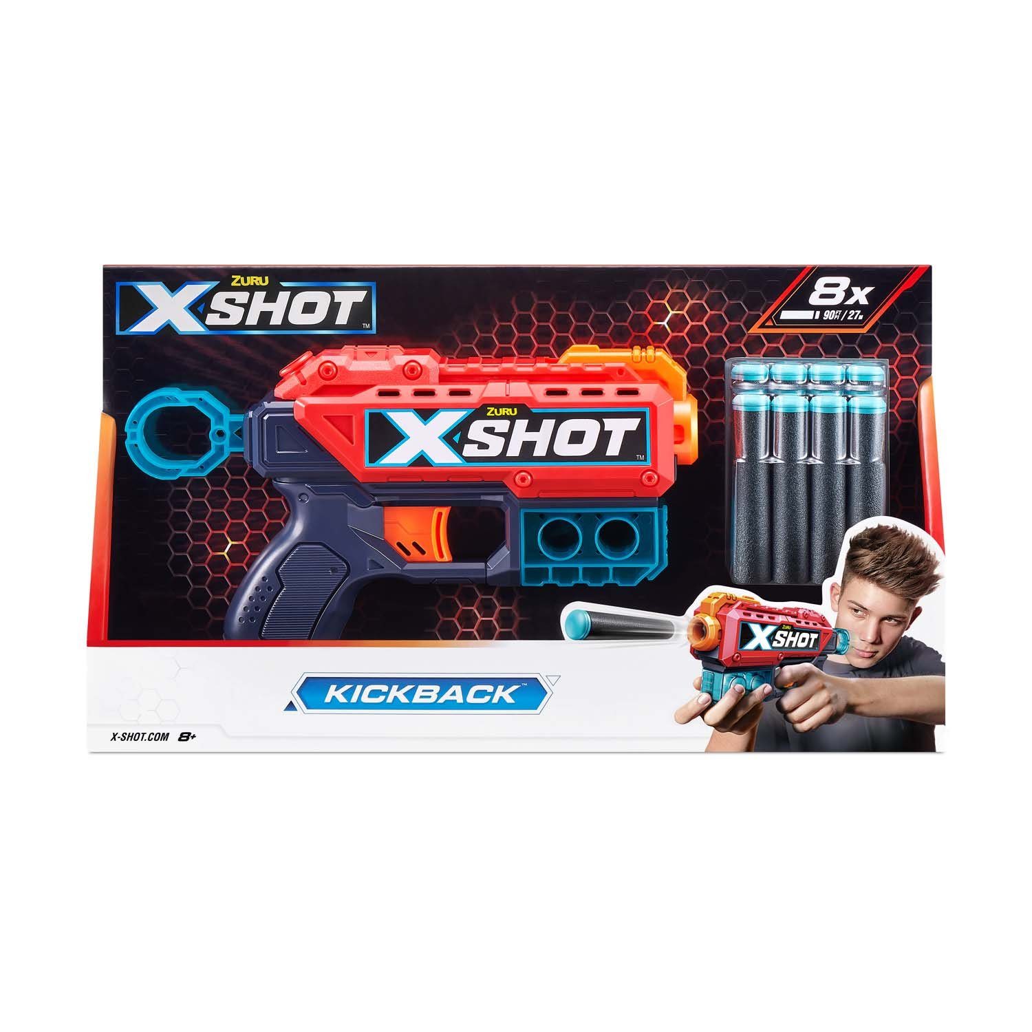ZURU Blaster ZURU 36184 X Shot Excel Kickback Blaster Mit Darts zuru-blaster-zuru-36184-x-shot-excel-kickback-blaster-mit-darts