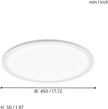 EGLO Deckenleuchte SARSINA-C, Dimmfunktion, Farbwechsel, Nachtlichtfunktion, LED fest integriert, Kaltweiß, Neutralweiß, Tageslichtweiß, Warmweiß, EGLO CONNECT, Steuerung über APP + Fernbedienung, BLE, CCT, RGB