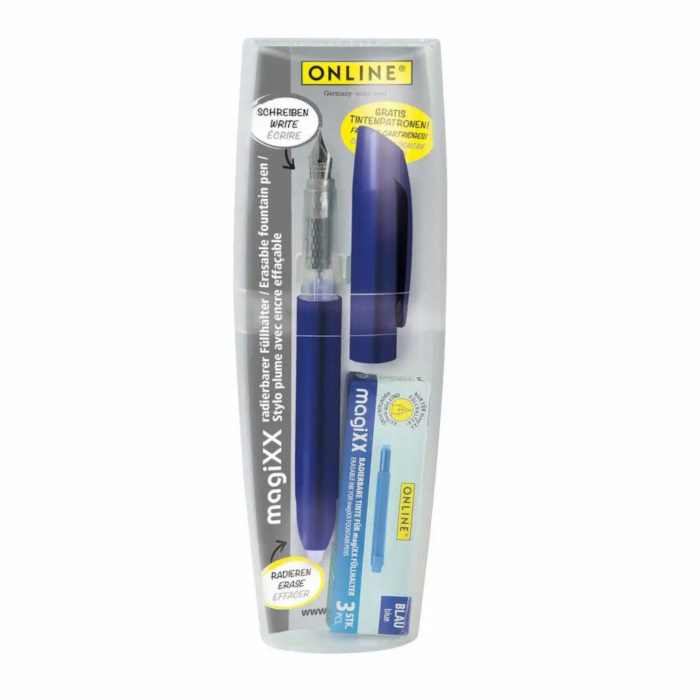 Online Pen Spiel ONLINE Füllhalter MagiXX – radierbare Tinte, Feder M, blau