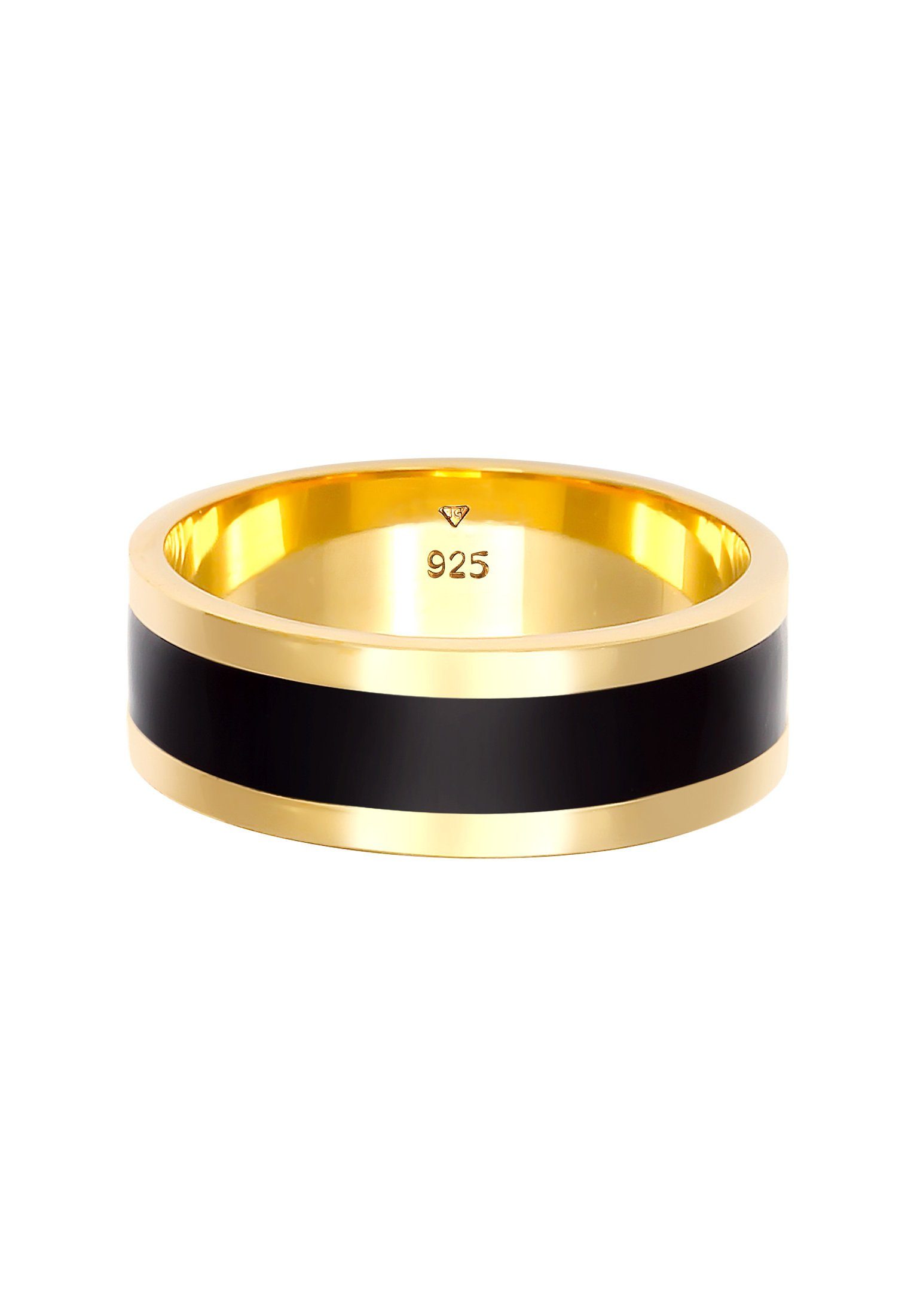 Kuzzoi Silberring Herren Bandring Emaille Casual günstig online kaufen