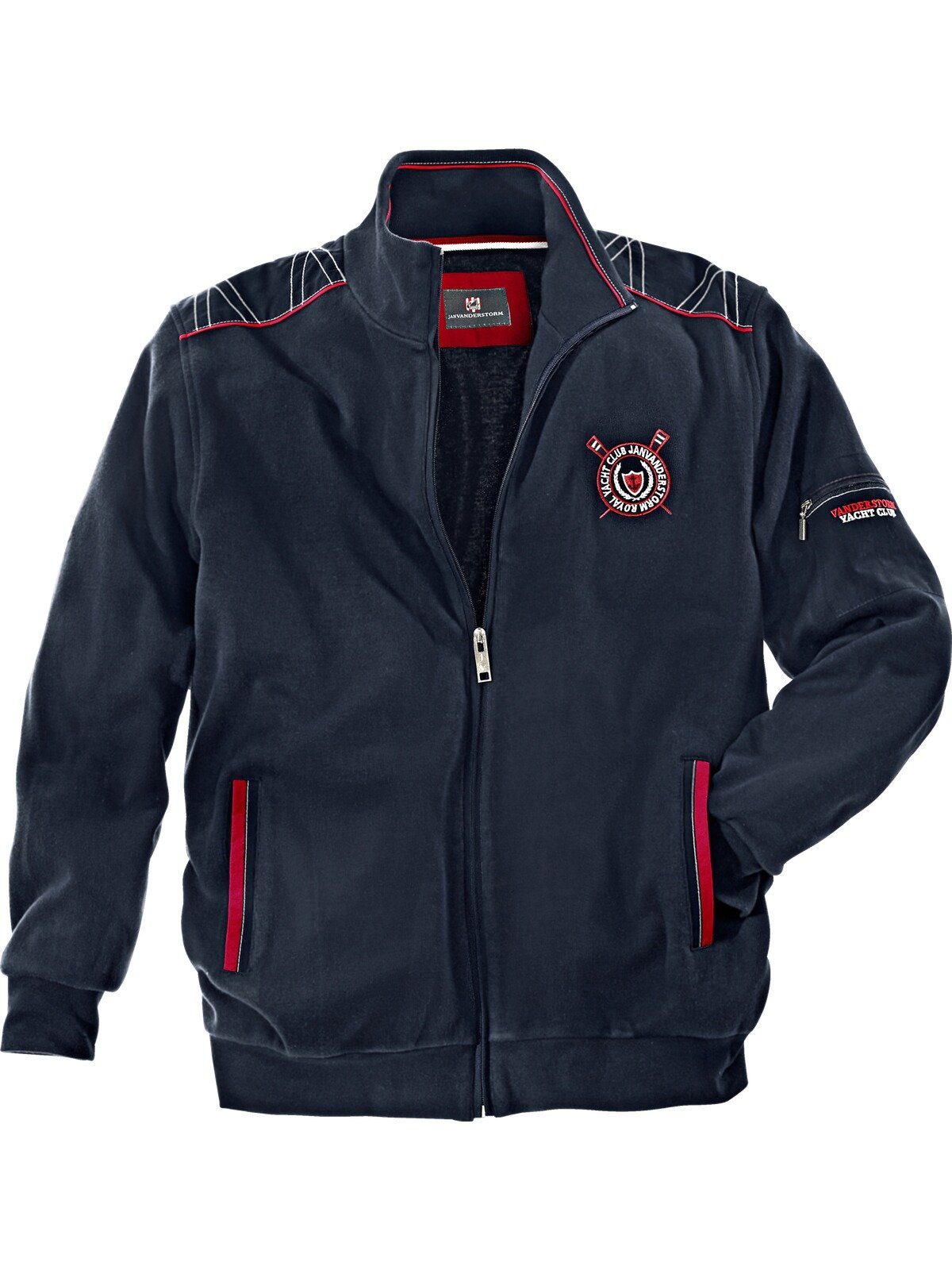 Jan Vanderstorm Sweatjacke ATLI mit trendigen Kontrasten