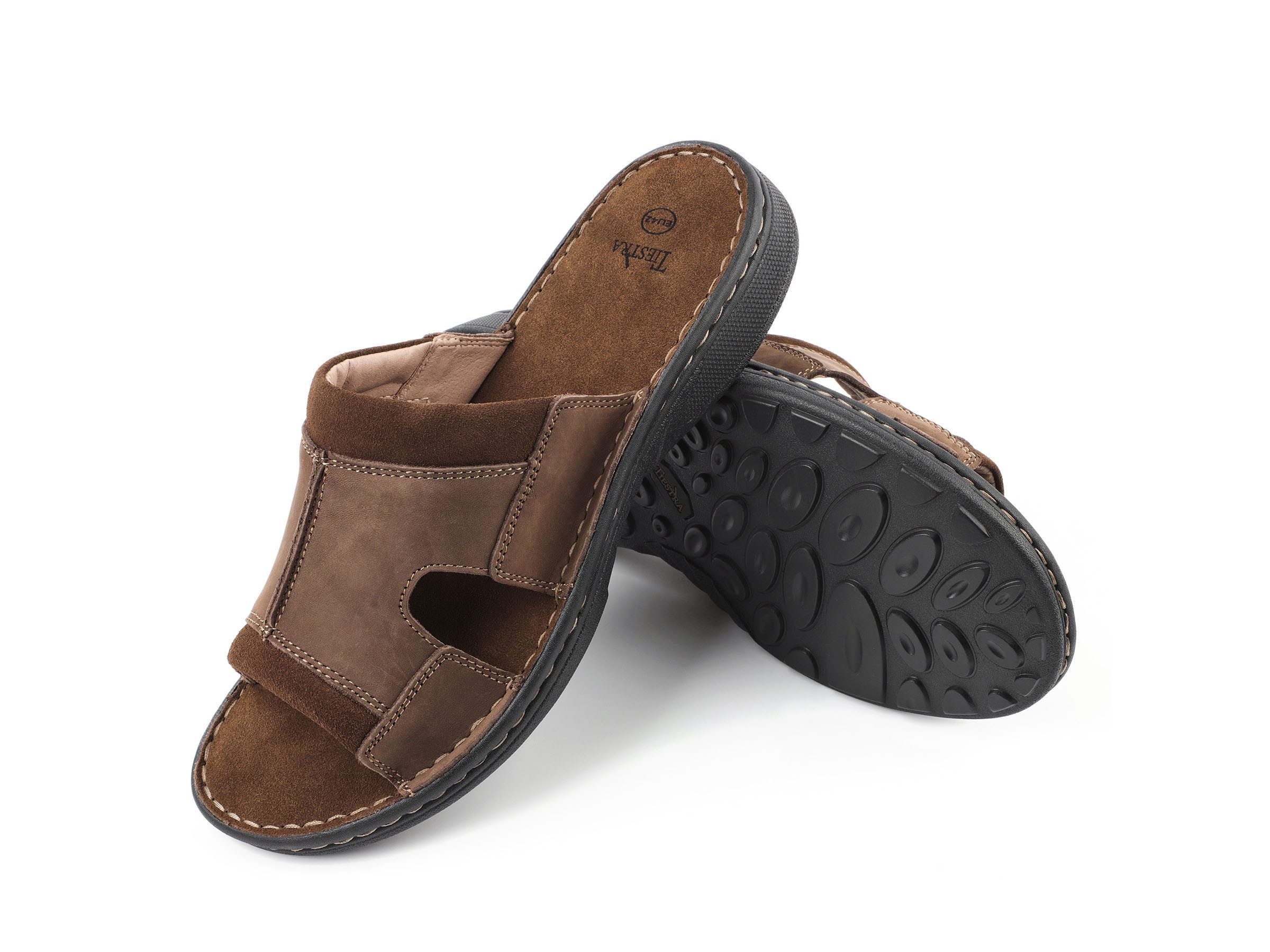 Herren Hausschuhe, Herren Pantoletten, Leichten Sommer Leder Sandalen Pantolette