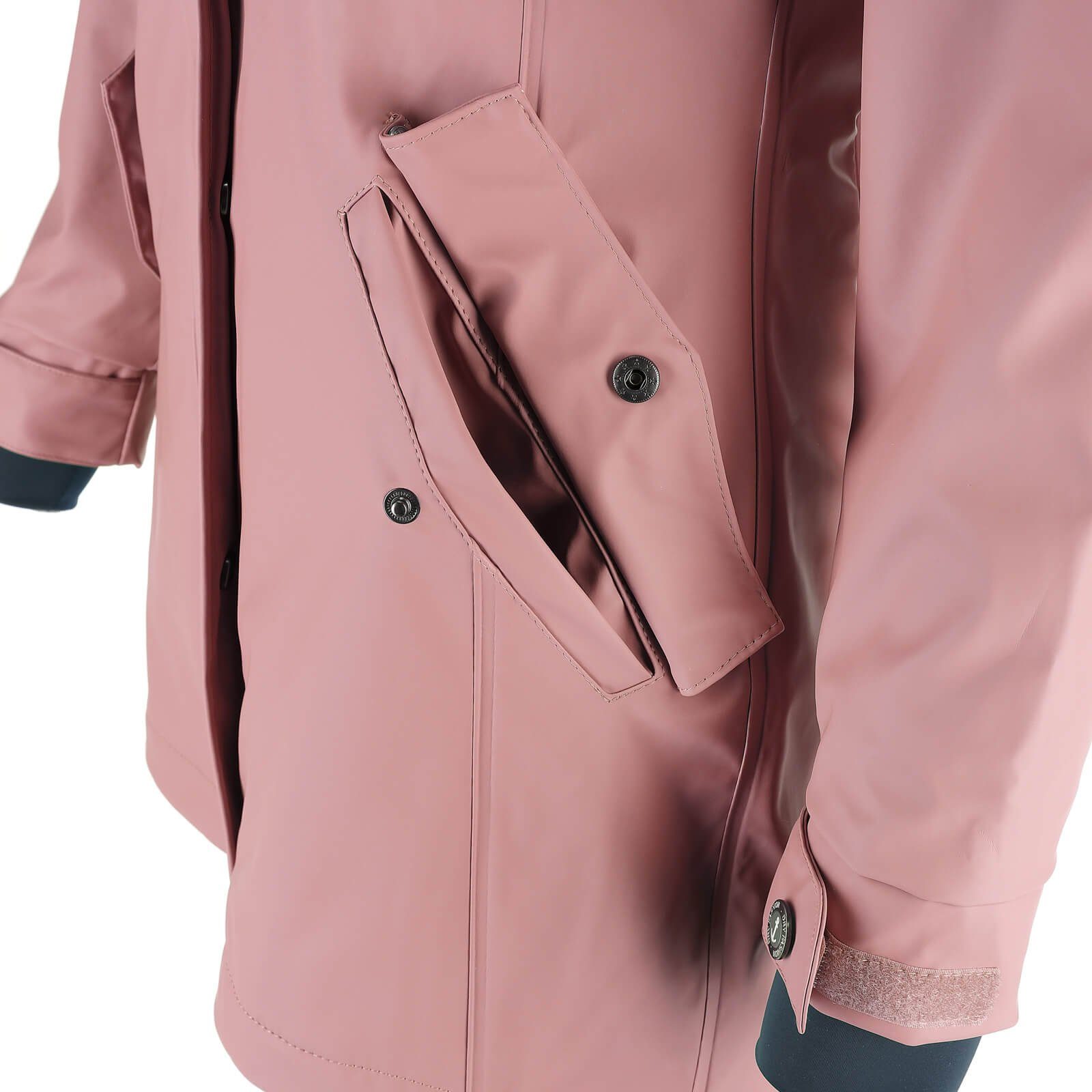 Dry Fashion Regenjacke Kiel Damen Regenmantel - Outdoor-Jacke Parka Wasserdicht & Winddicht Verschweißte Nähte, Kapuze verstellbar, abgedeckter Reißverschluss