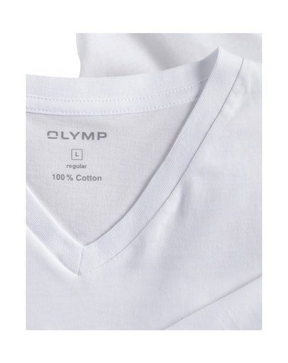 OLYMP T-Shirt Casual (Packung, 2-tlg., 2er) mit Ton-in-Ton Logostickerei am günstig online kaufen