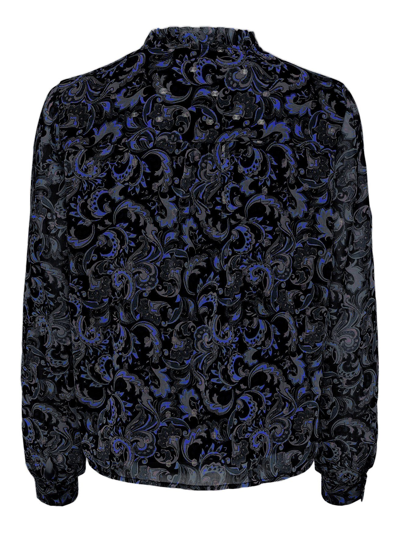 de Top Print Paisley Bluse in Muster Tunika 4560 Blusenshirt Langarm YONG JDYEMILY Blau V-Neck JACQUELINE