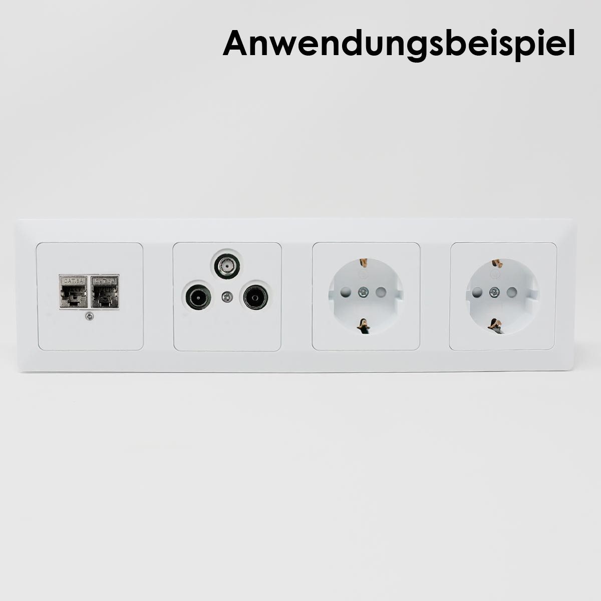 ChiliTec Bewegungsmelder MILOS 4-fach Rahmen, weiß matt, Vierfachrahmen