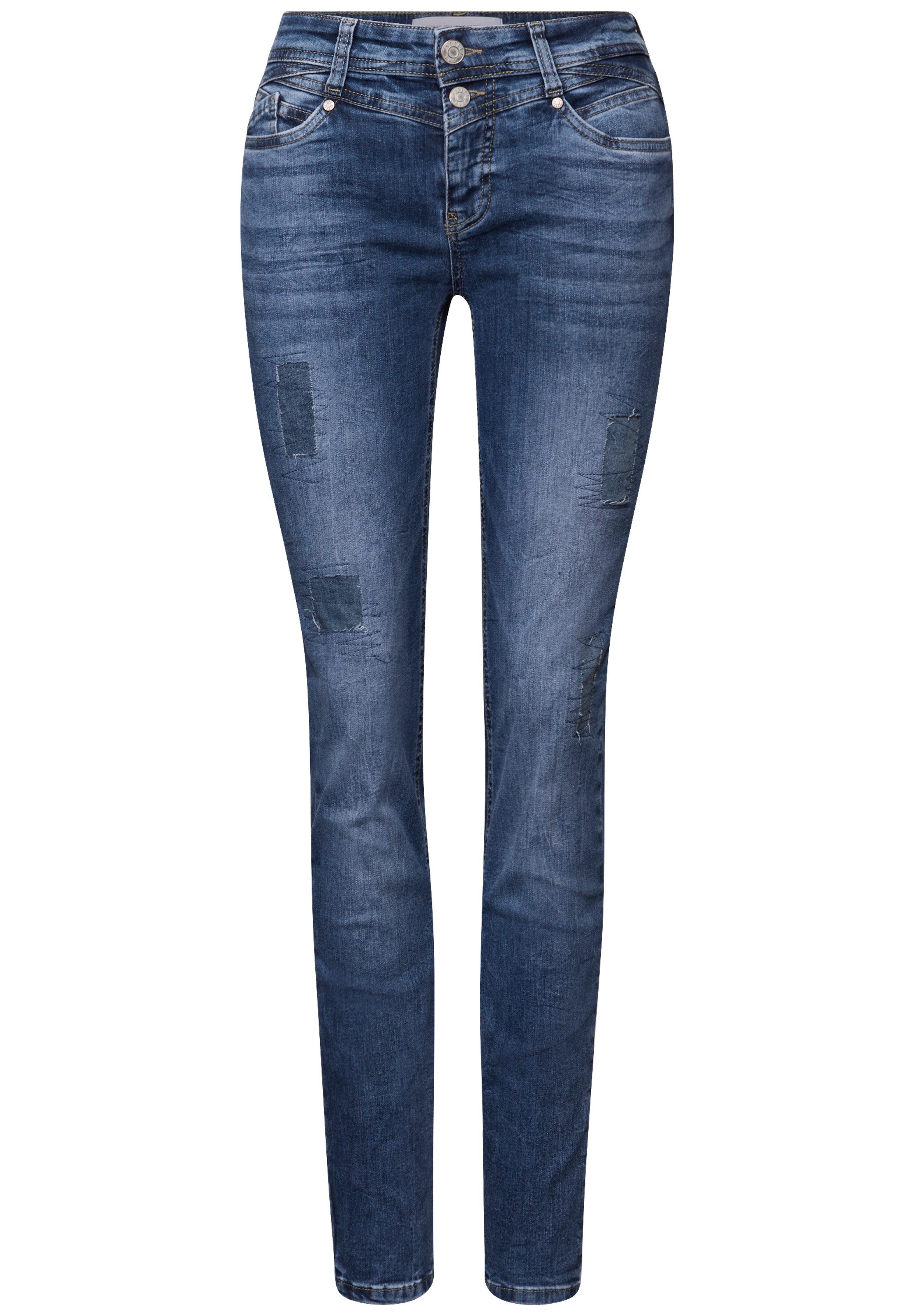 STREET ONE 5-Pocket-Jeans Jeans mit Destroyed Details