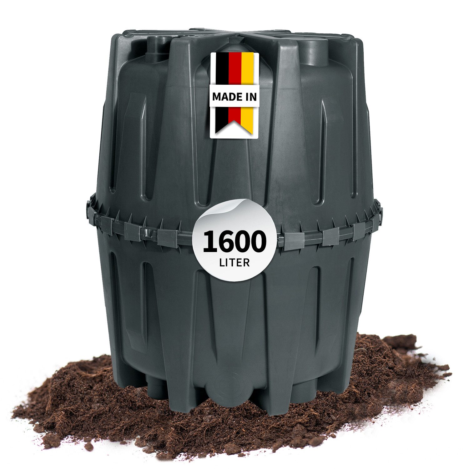 GARANTIA Wasserreservoir HERKULES Sammelgrube 1600 L, schwarz
