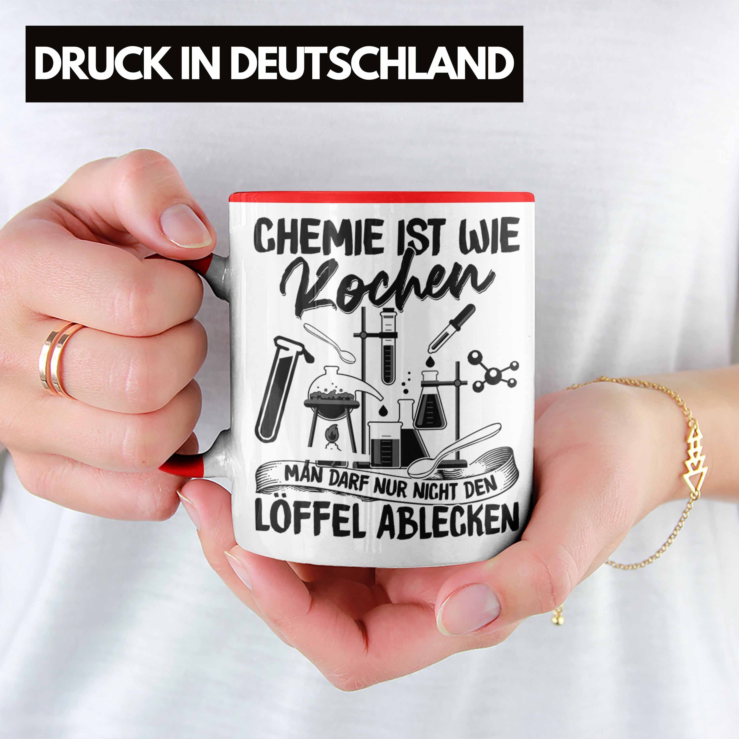 Chemiker Kochen Tasse Student für Wie Spr Trendation Geschenk Ist Tasse Chemie Lustiger Rot