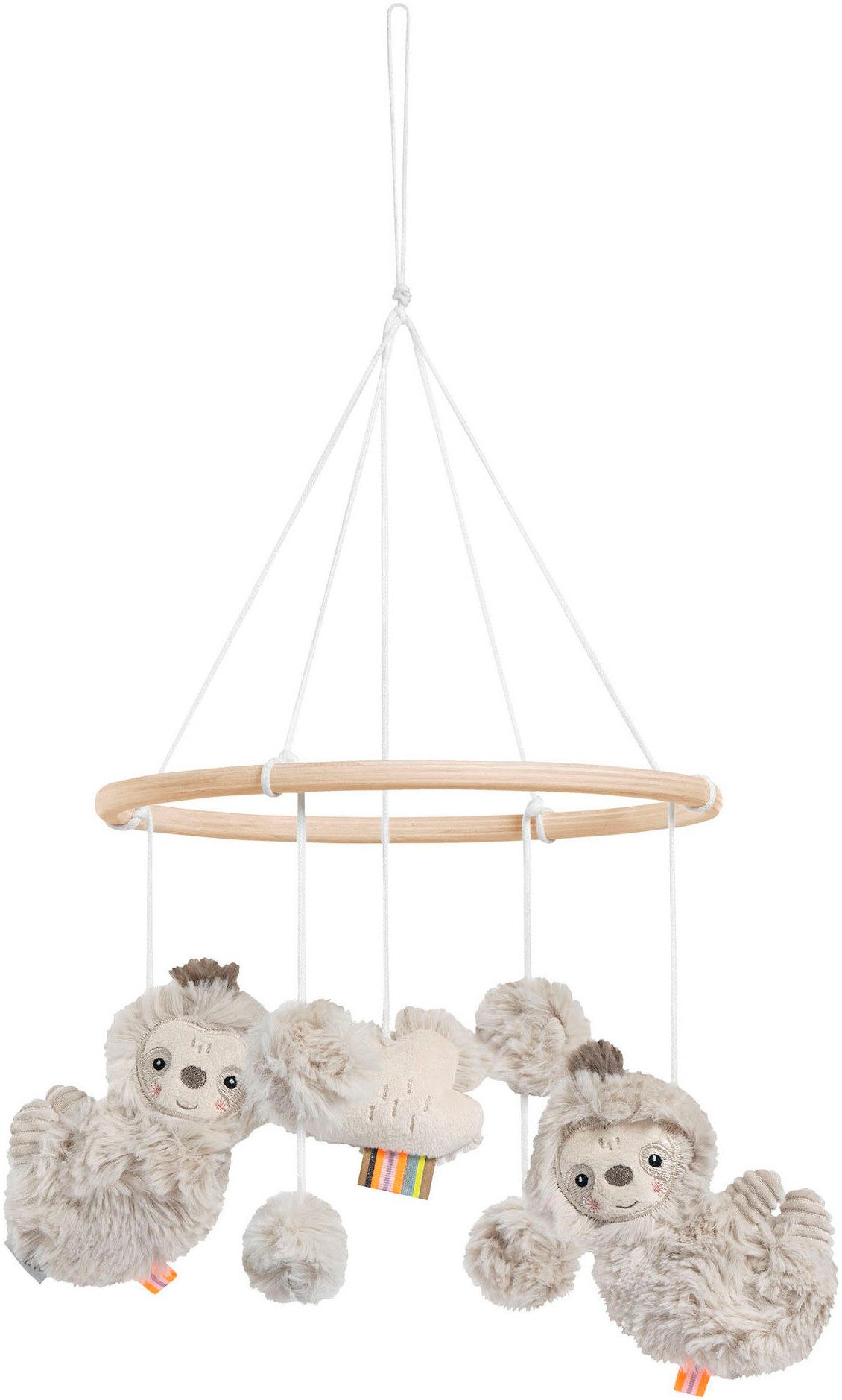 Fehn Mobile Lazy, Crazy & Pink, Holz-Mobile Faultier