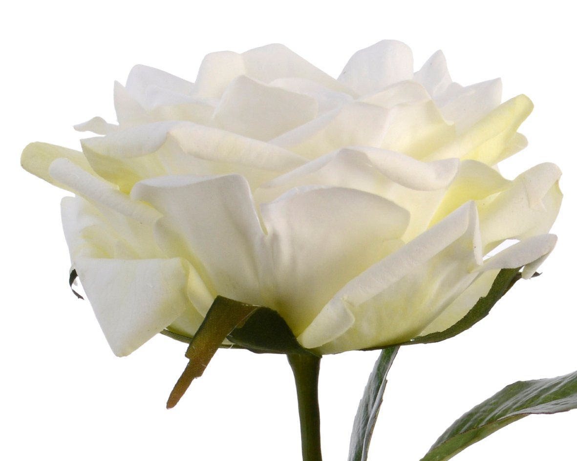 mit season Touch Kunstblume, Decoris Stiel 68cm weiß Real Kunstblumen Rose decorations,