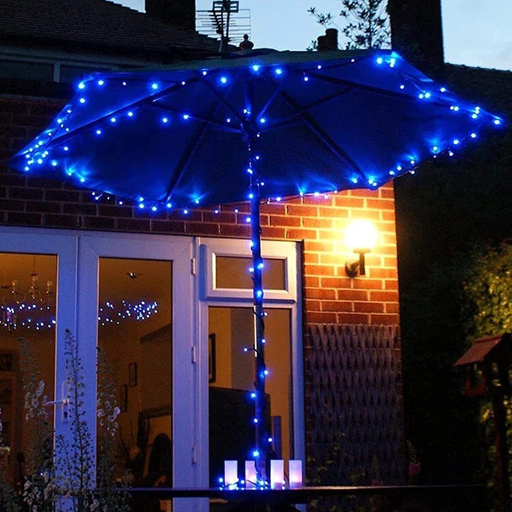 Außen Wasserdicht, Garten LED-Lichterkette Deko, Timer, Warmweiß/Weiß/Mehrfarbig/Blau USB Party mit Sunicol Lichter Weihnachtsbaum 8 Modi, Beleuchtung Innen,
