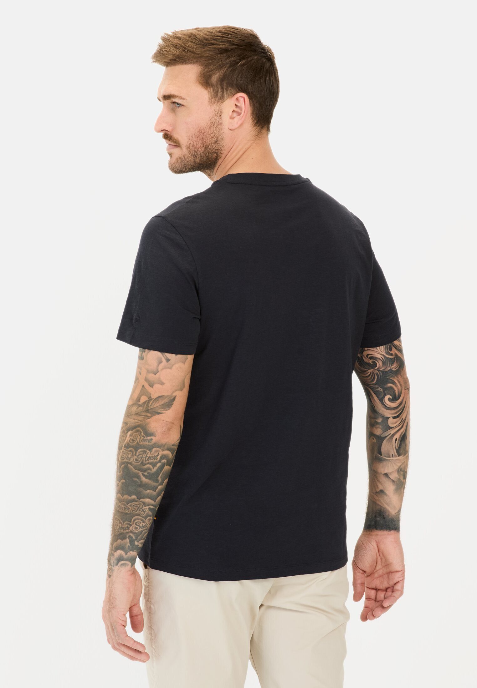 camel active T-Shirt aus Organic Cotton Kurzarm Rundhals günstig online kaufen