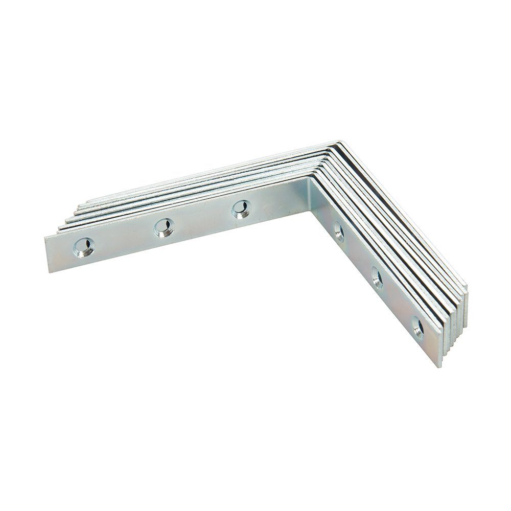 Winkelbeschlag 10 x Eckwinkel 100 x 1,6 x 16 mm verzinkt
