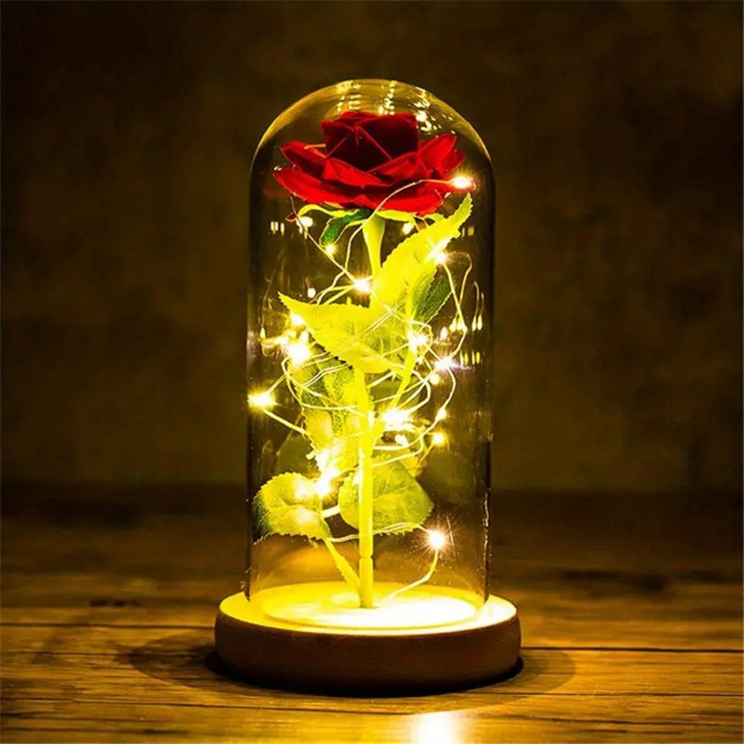 TUABUR LED-Lichterkette Ewiges Rosen-LED-Licht: Verleihen Sie Ihrem Zuhause einen romantischen