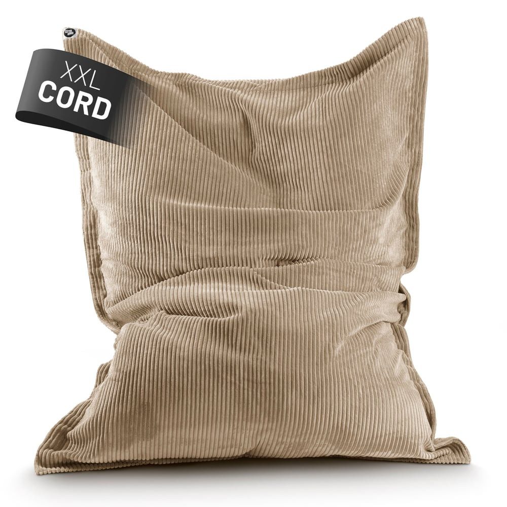 Lumaland Sitzsack Sitzsack Indoor Cord 380l beige, kuscheliger Cord-Bezug - günstig online kaufen
