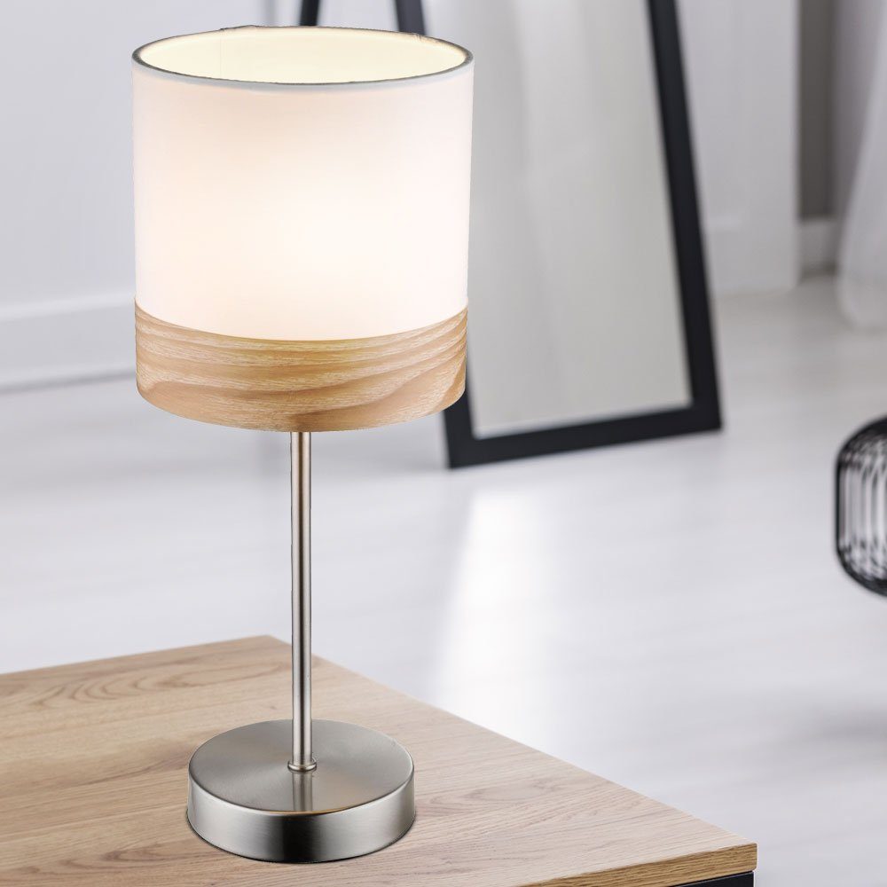 Lampe Tischleuchte, etc-shop Leuchtmittel Beistellleuchte inklusive, Tischleuchte Holzleuchte Schreibtischlampe nicht
