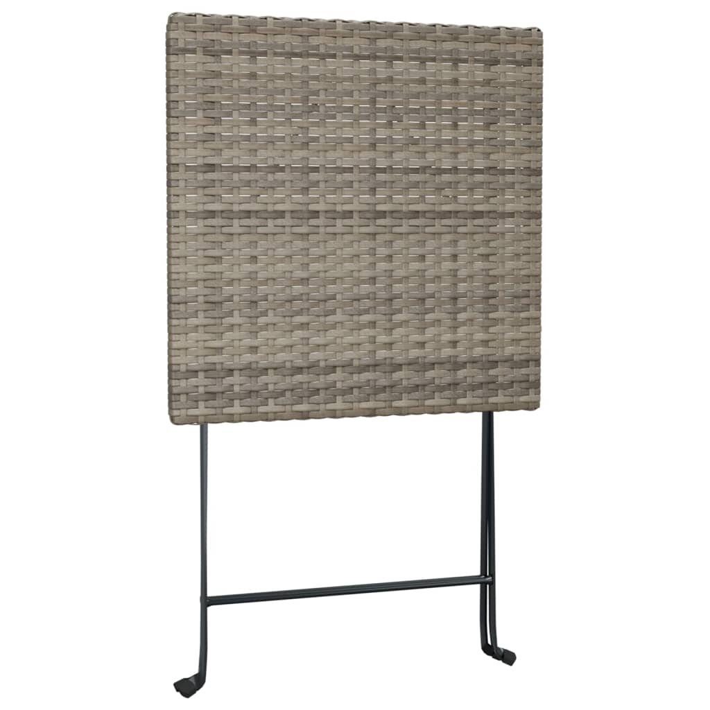 cm Bistrotisch 55x54x71 (1-St) Klappbar Grau Gartentisch Poly Grau vidaXL | Rattan Grau