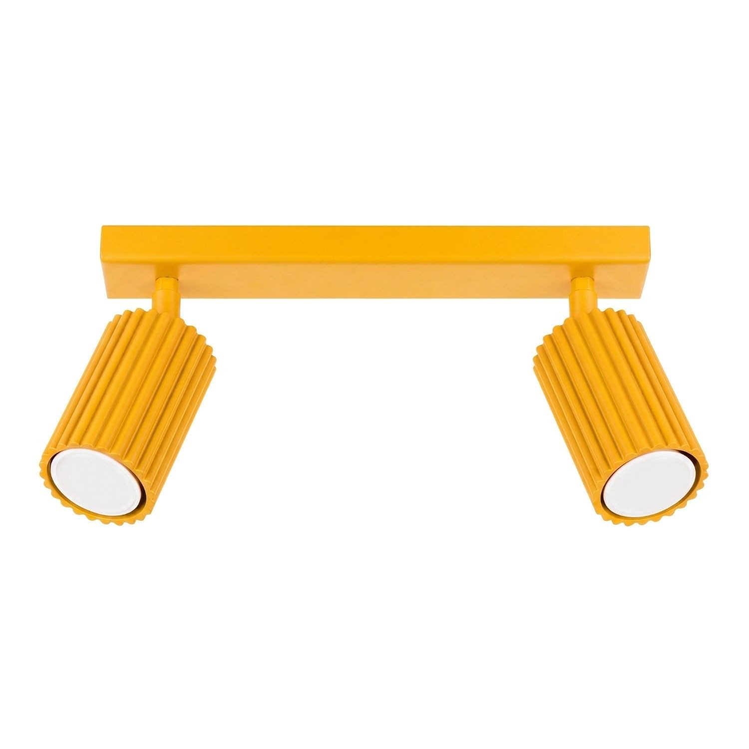 Licht-Erlebnisse Deckenstrahler BERTA, ohne Leuchtmittel, Aluminium verstellbar Gelb GU10 länglich Modern