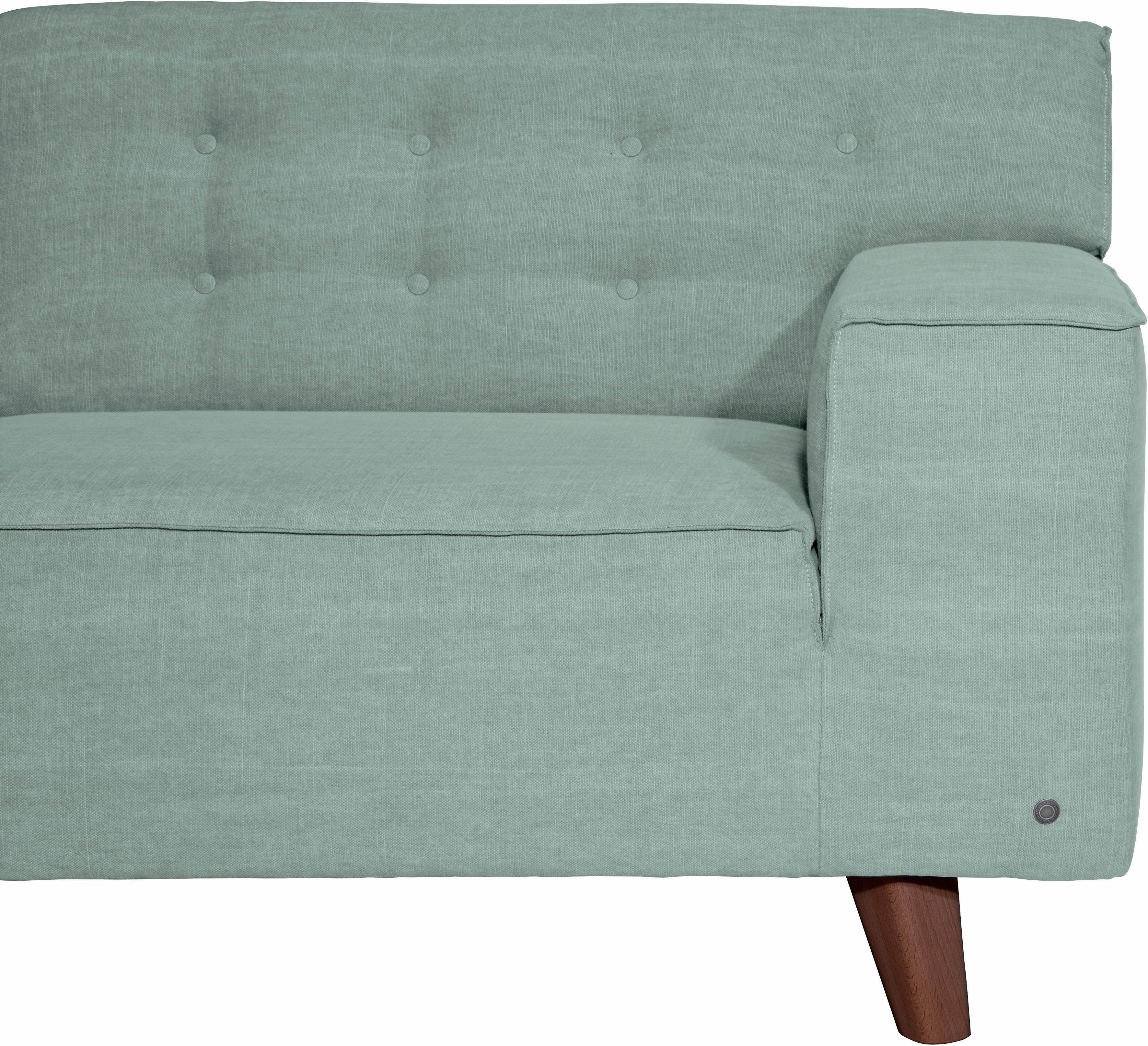 Füße CHIC, Retrolook, nussbaumfarben HOME TAILOR TOM Ecksofa NORDIC im