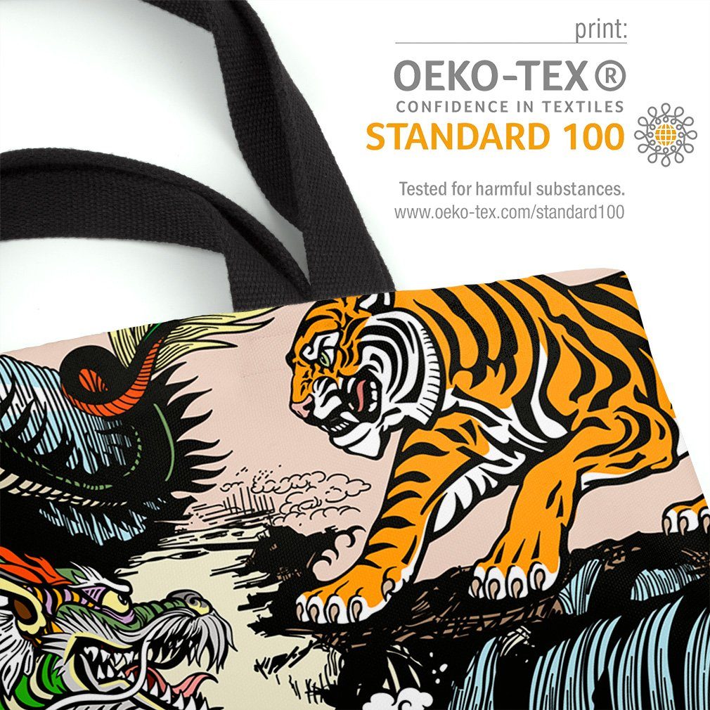 VOID Henkeltasche (1-tlg), China Asien Tiger Drache Long Feng shui Tier Monster Restaurant Tradi