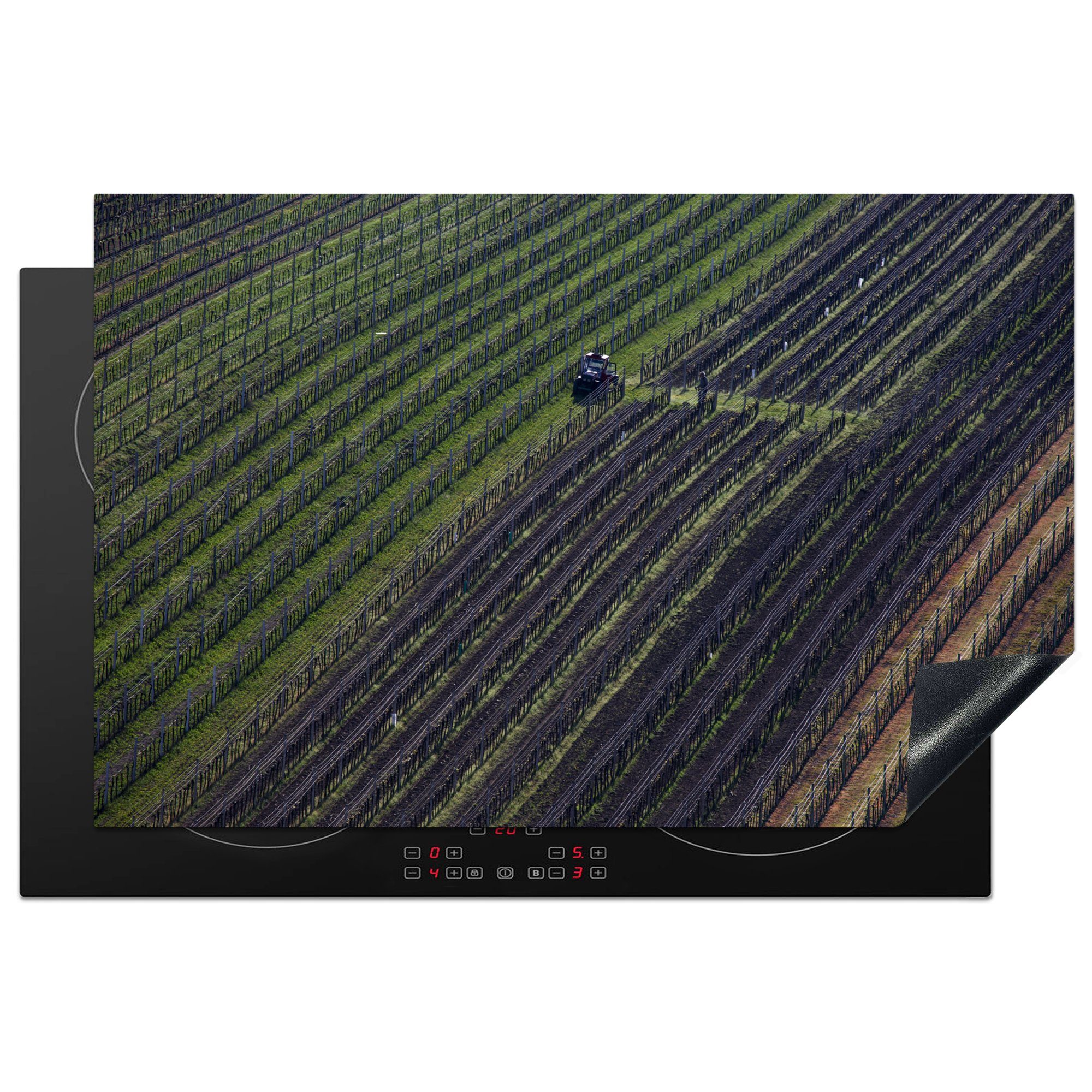 MuchoWow Herdblende-/Abdeckplatte Traktor - Landwirt - Land, Vinyl, (1 tlg), 81x52 cm, Induktionskochfeld Schutz für die küche, Ceranfeldabdeckung
