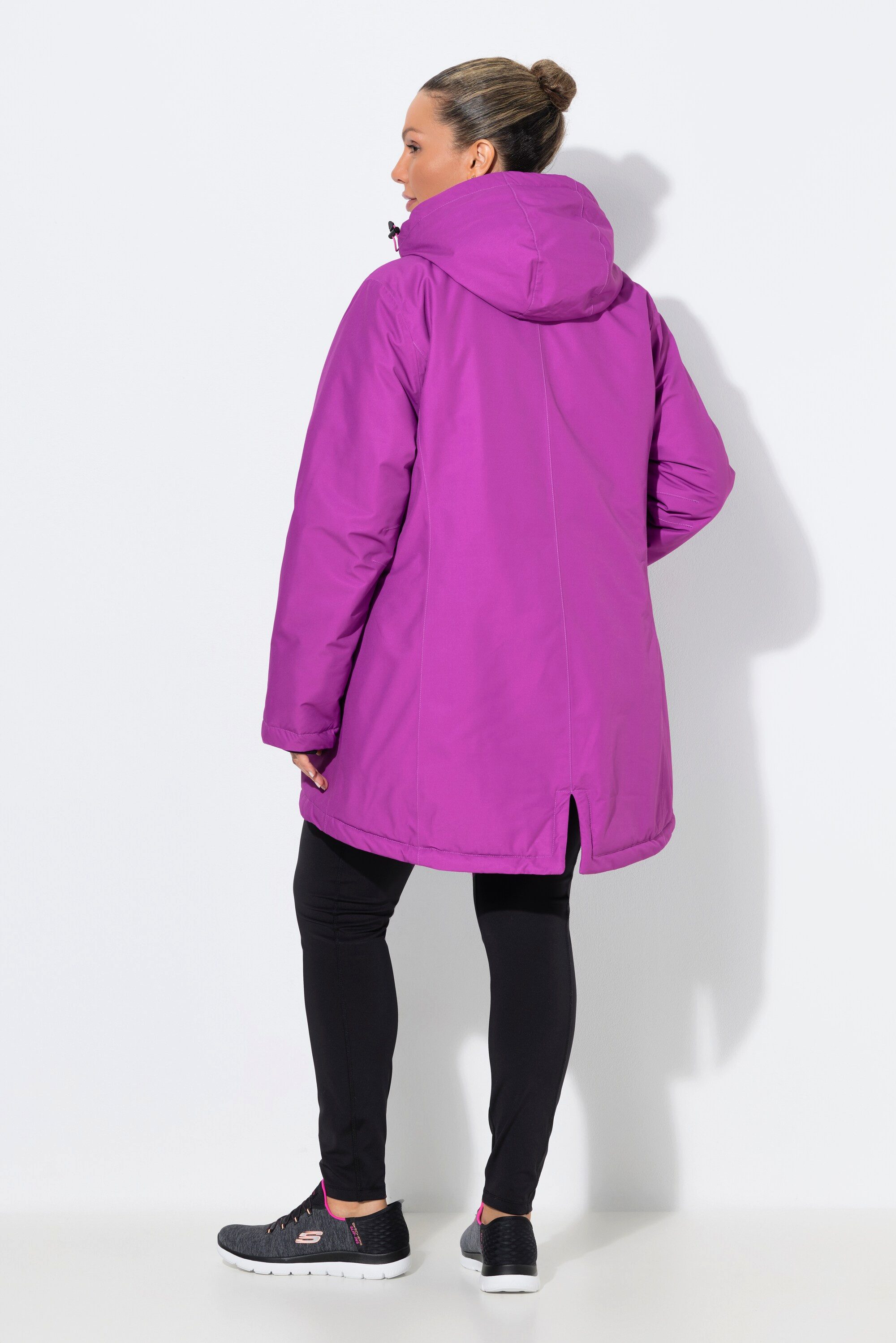 Ulla Popken Wintermantel Funktionsmantel wasserabweisend 2-Wege-Zipper