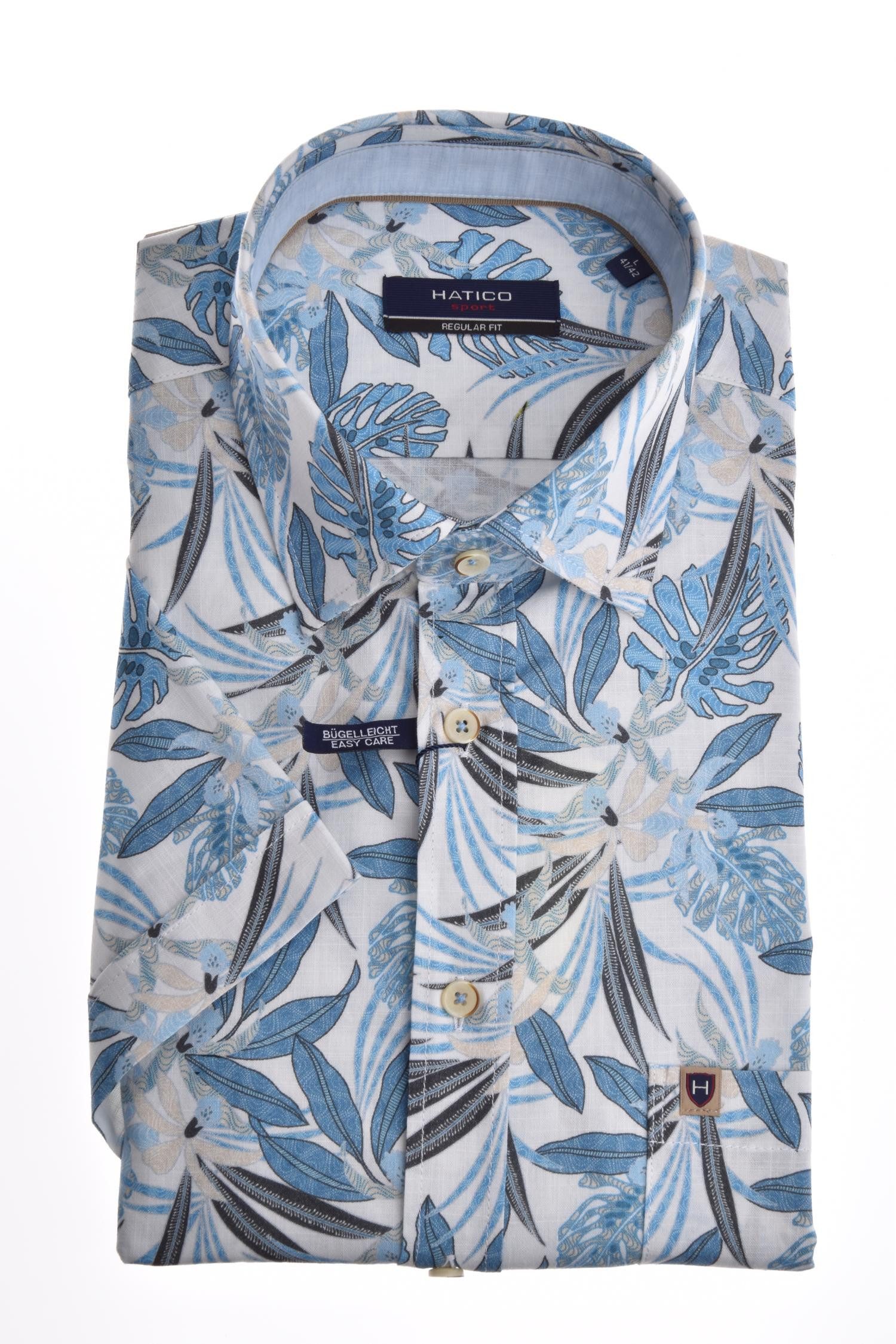 pure H.TICO Kurzarmhemd HATICO- Sport Hemd regular fit Hal