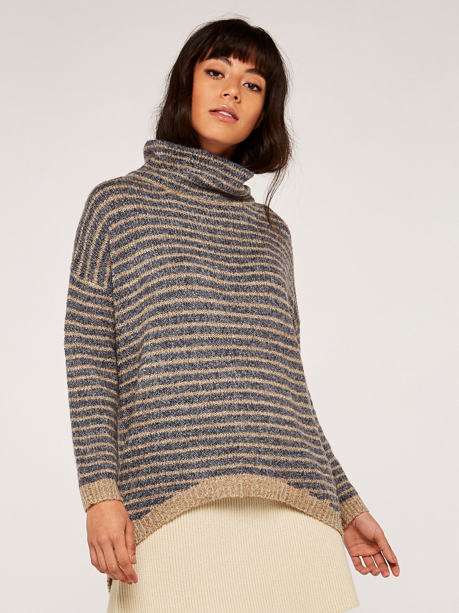 Streifenpullover Longpullover
