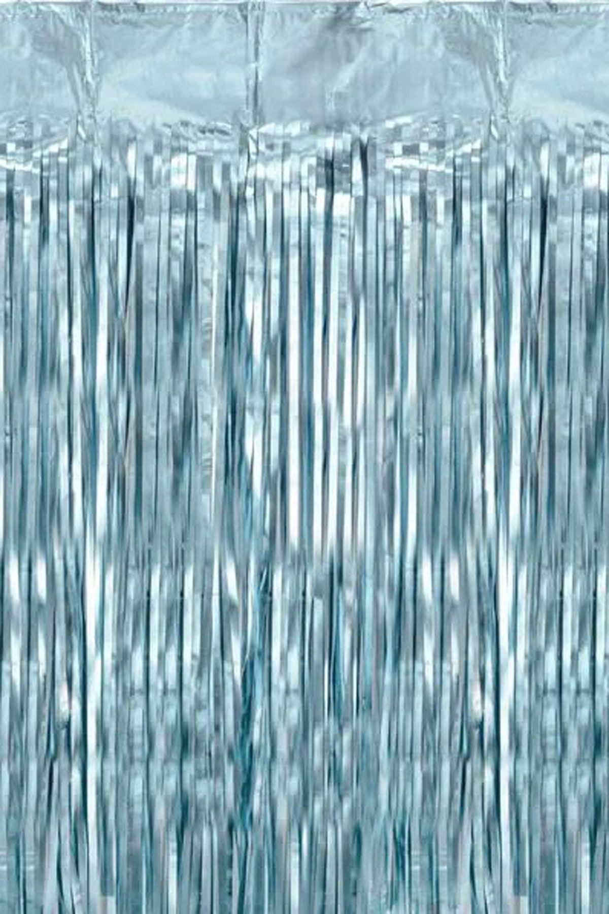 partydeco Hängedekoration Türvorhang Lametta 100x200cm, Blau