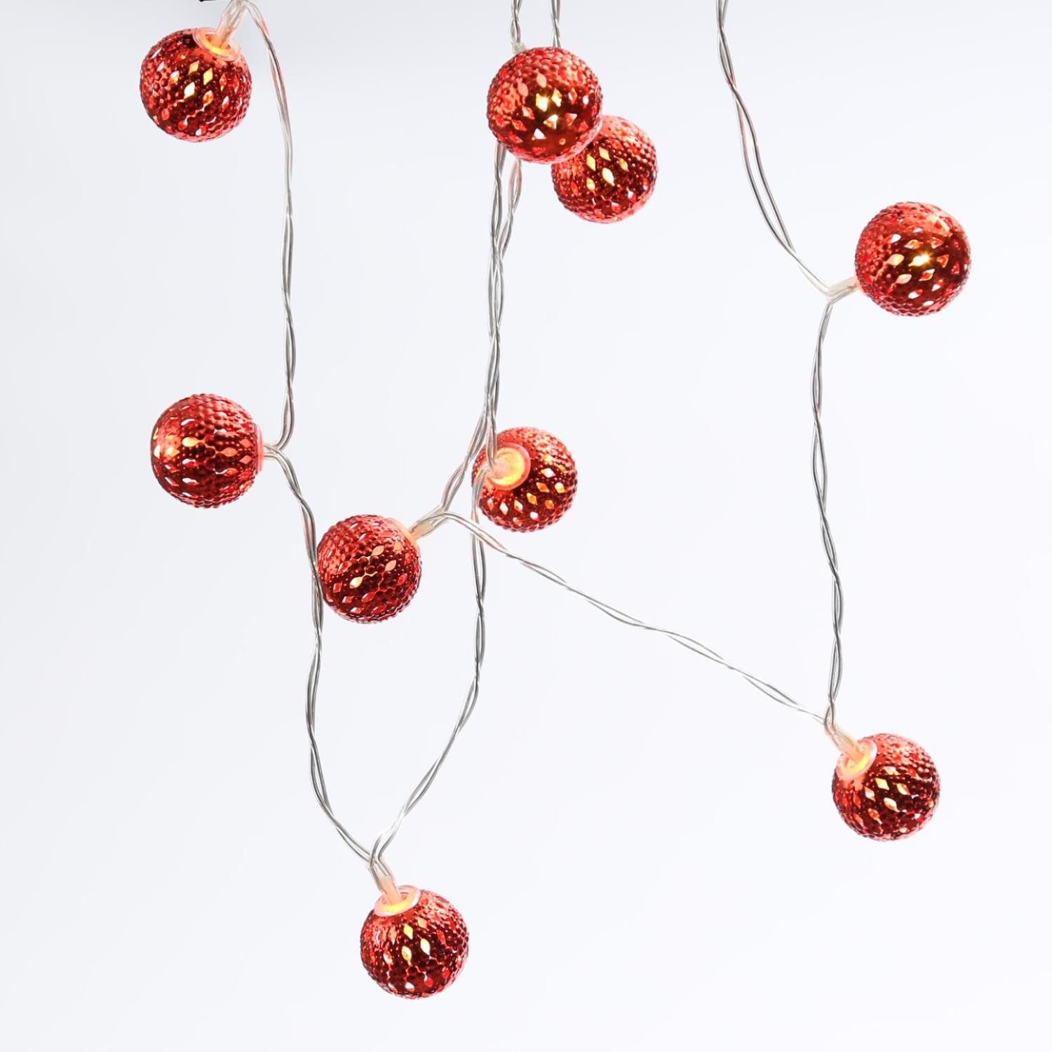 MARELIDA LED-Lichterkette LED Dekolichterkette 10 orientalische Metallkugel günstig online kaufen