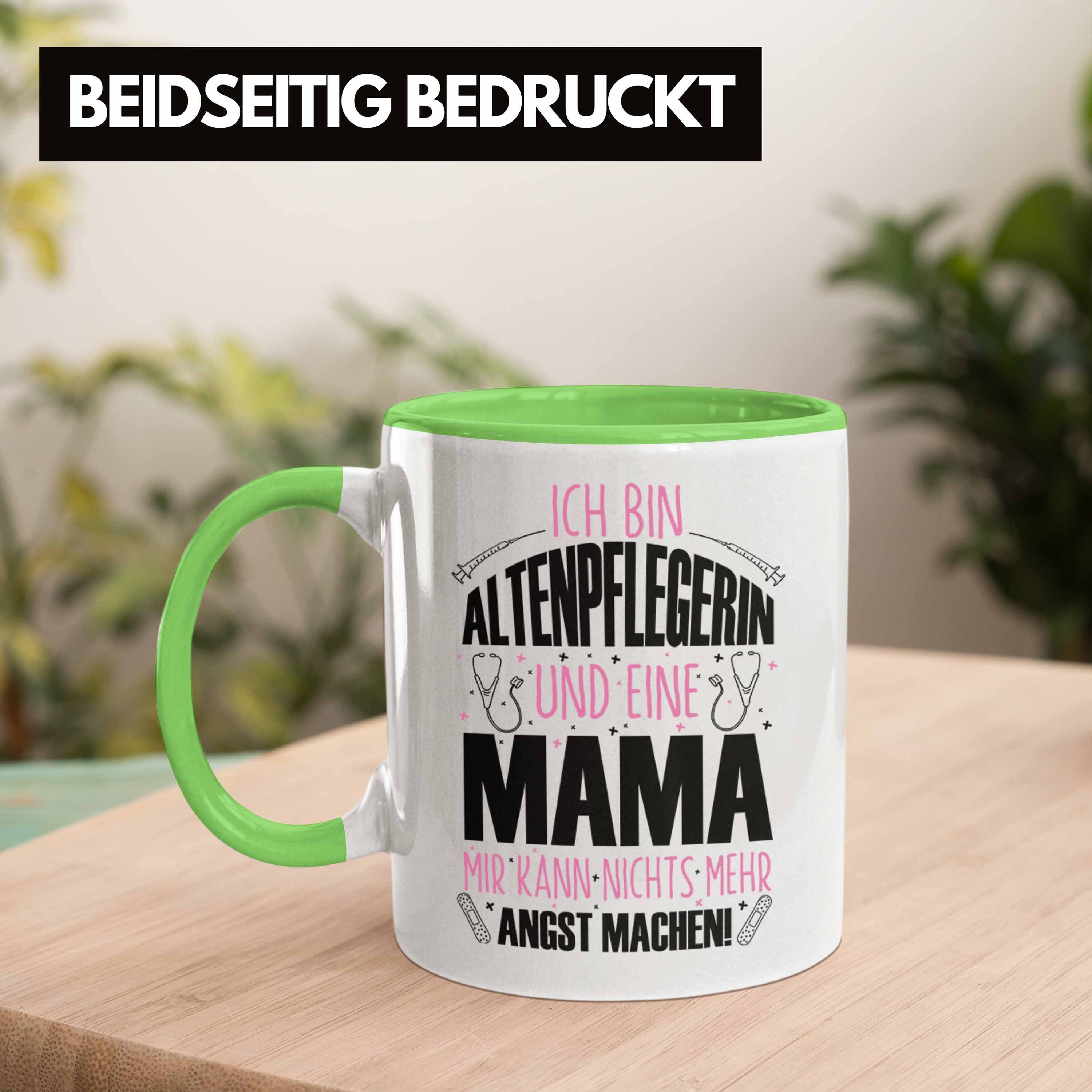Geschenkidee Mutter Geschenk Spruch für Trendation Lustiger Tasse Tasse Altenpflegerin Grün