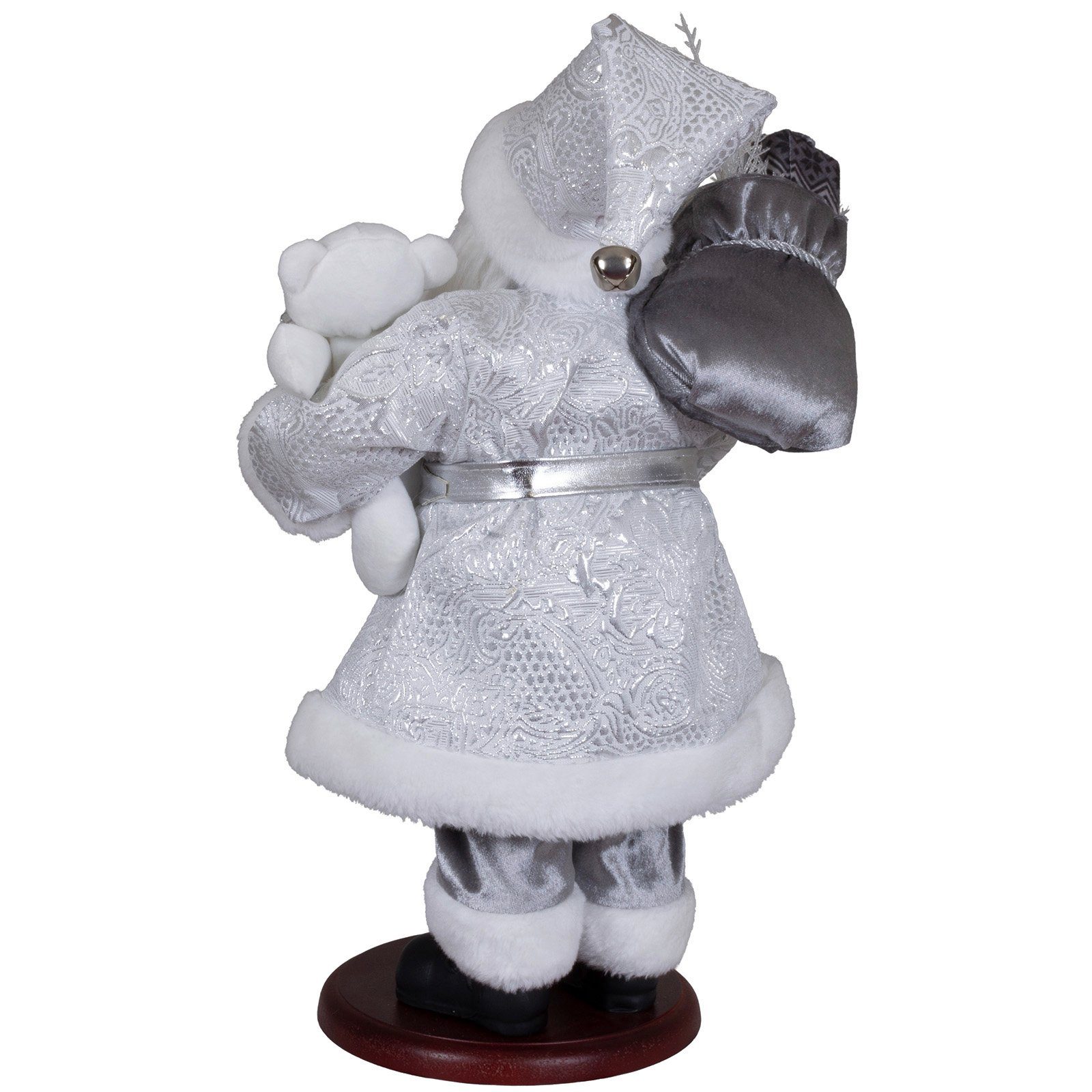 Christmas Paradise Weihnachtsmann Olaf 45cm auf Podest (Dekofigur silber, 1 St., Weihnachtsdeko), steht auf Podest