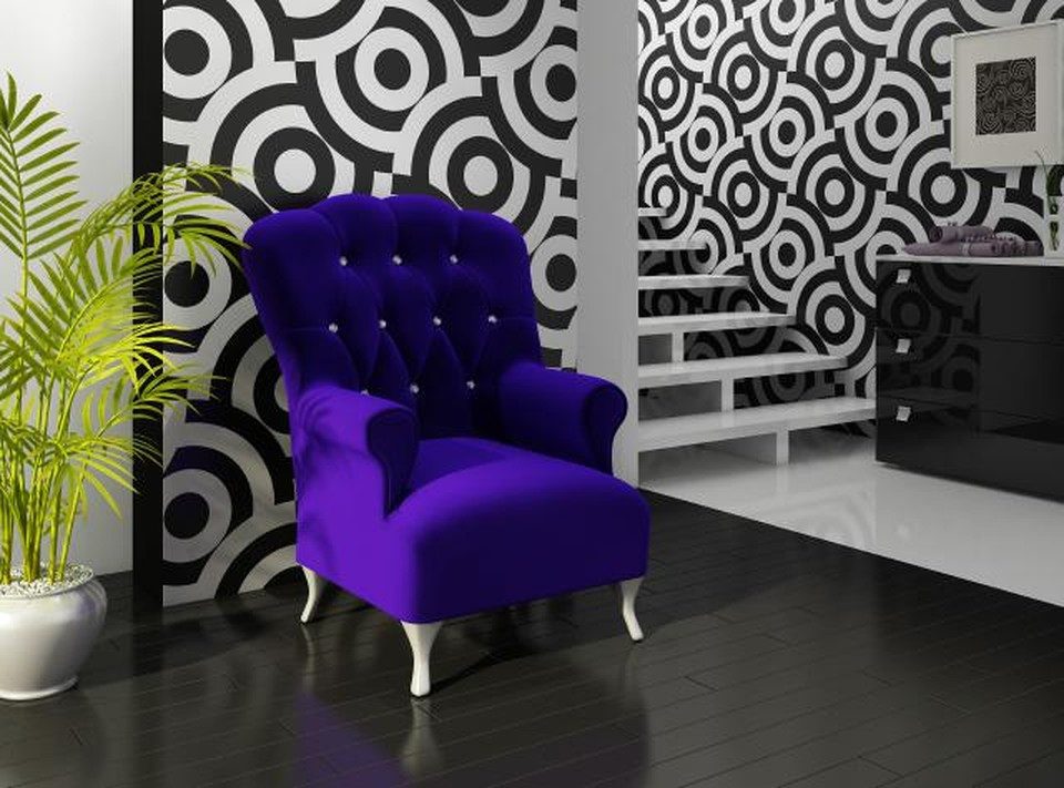 Xlmoebel Ohrensessel Designer Chesterfield Sessel mit Kristallsteinen, Antik Retro (Chesterfield Sessel), Made in Europa