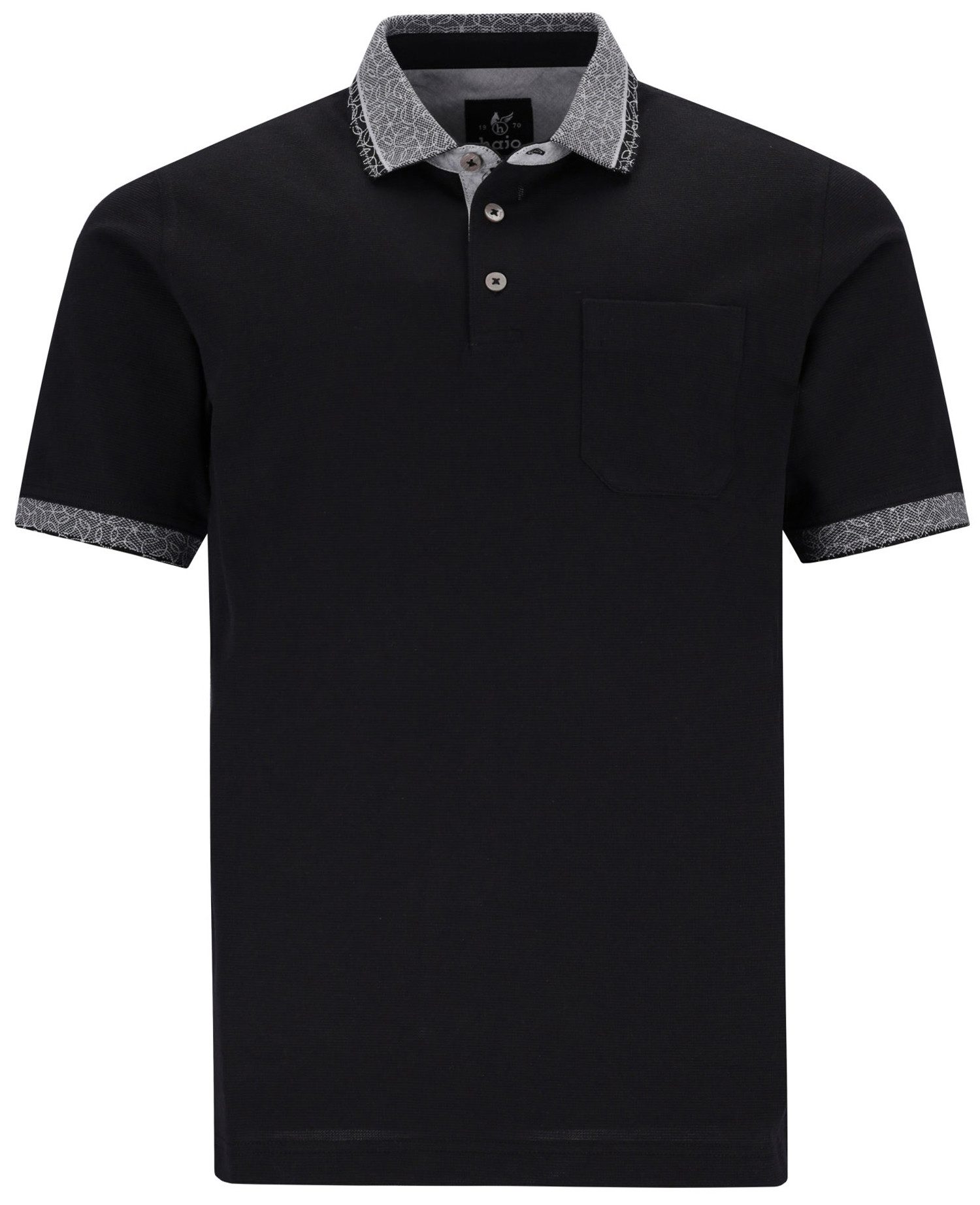 Hajo Poloshirt Herren Shirt mit kurzem Arm (1-tlg) Stay Fresh Bügelfrei Atmungsaktiv