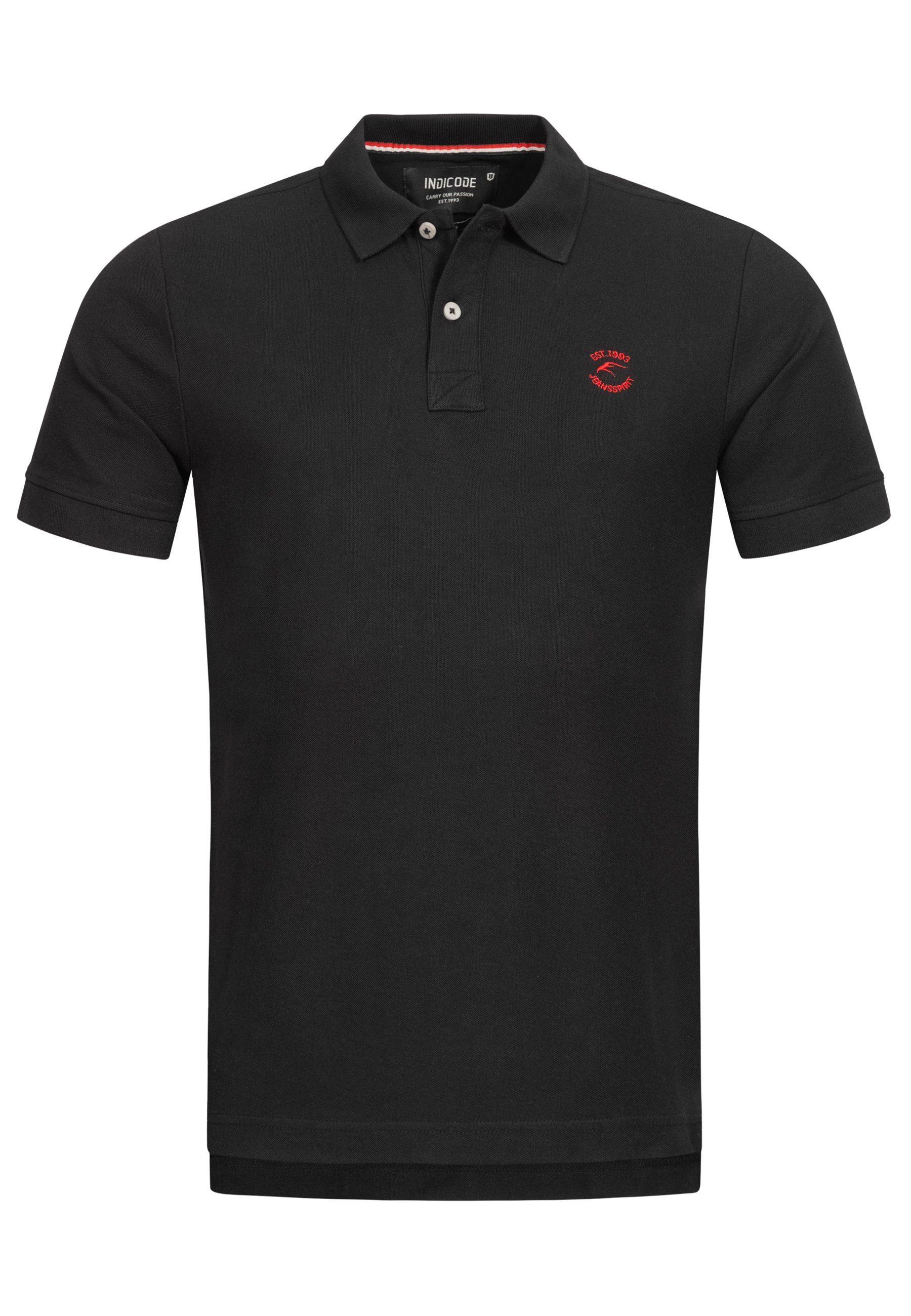 Indicode Poloshirt Wadim mit feiner Logo-Stickerei günstig online kaufen