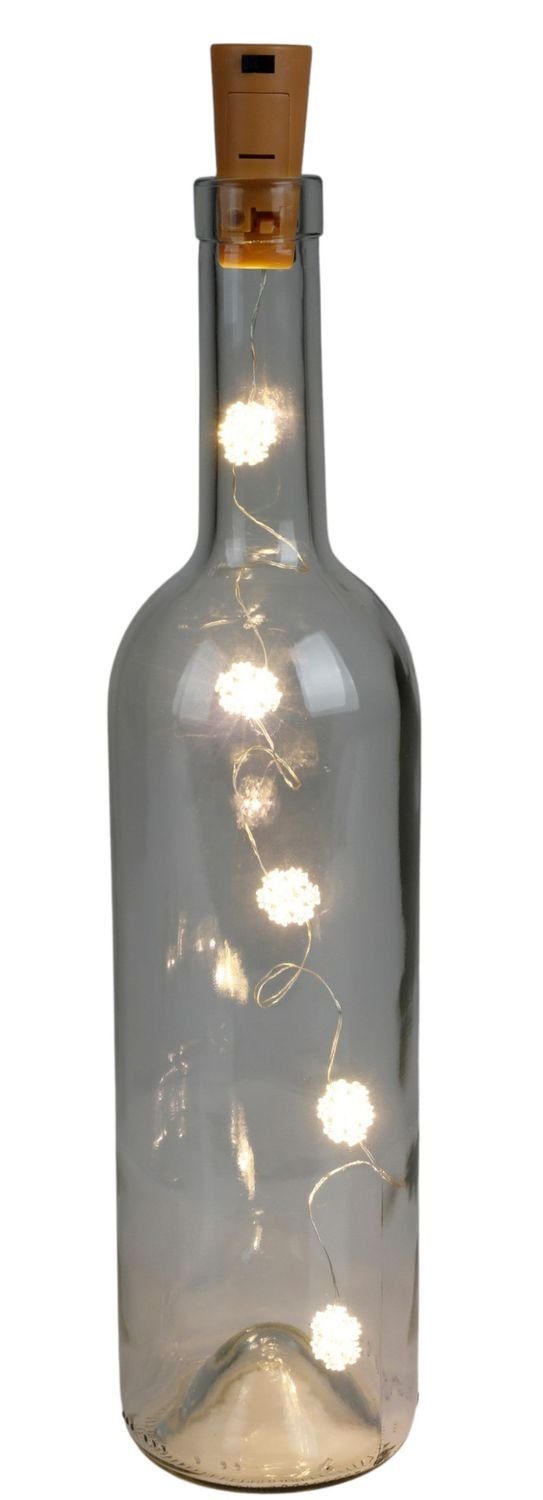 BURI Lichterkette Flaschen-Lichterkette Weihnachten Winter Schneeflocke Kor günstig online kaufen