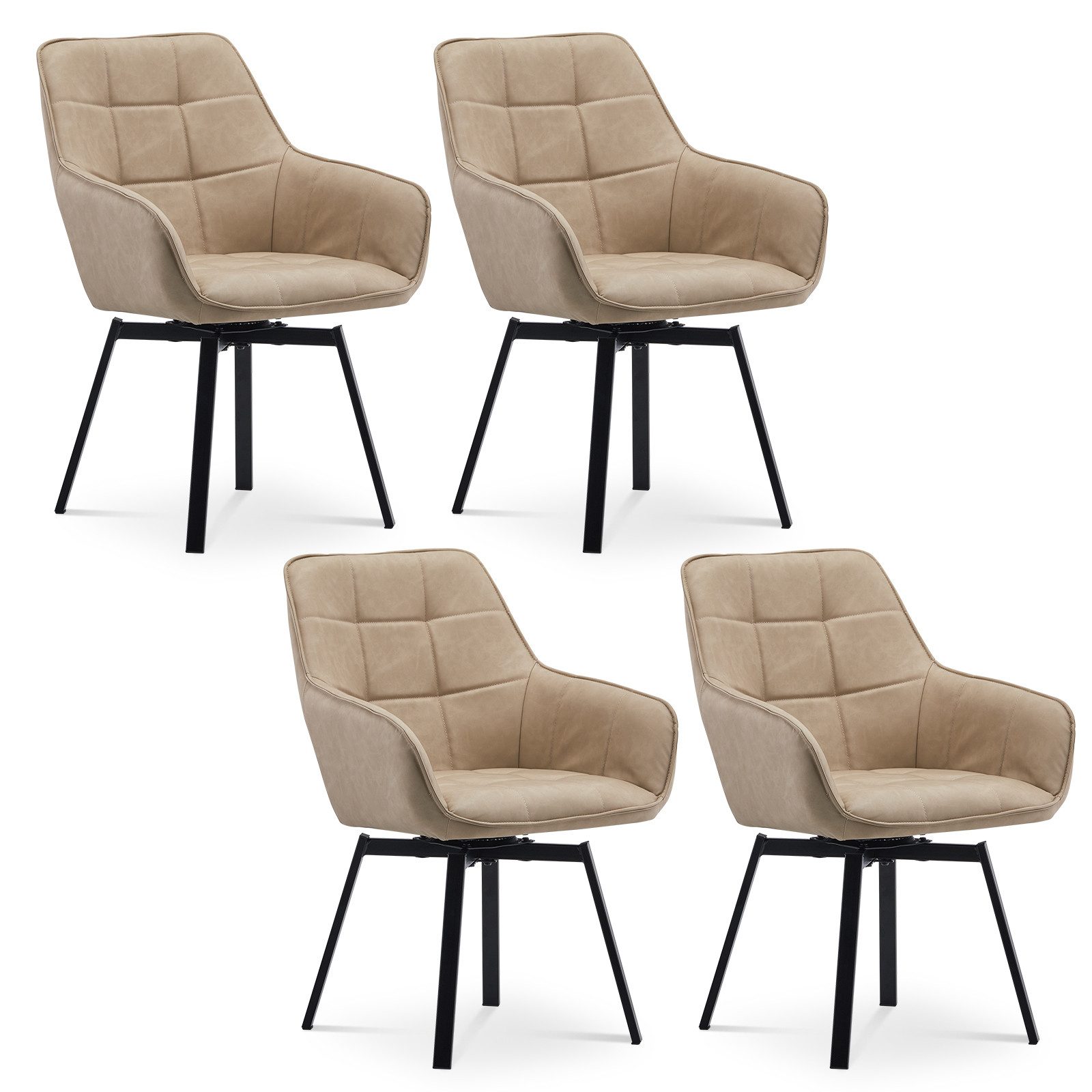Ofcasa Esszimmerstuhl Kunstlederstühle (4er Set), Gepolsterter günstig online kaufen
