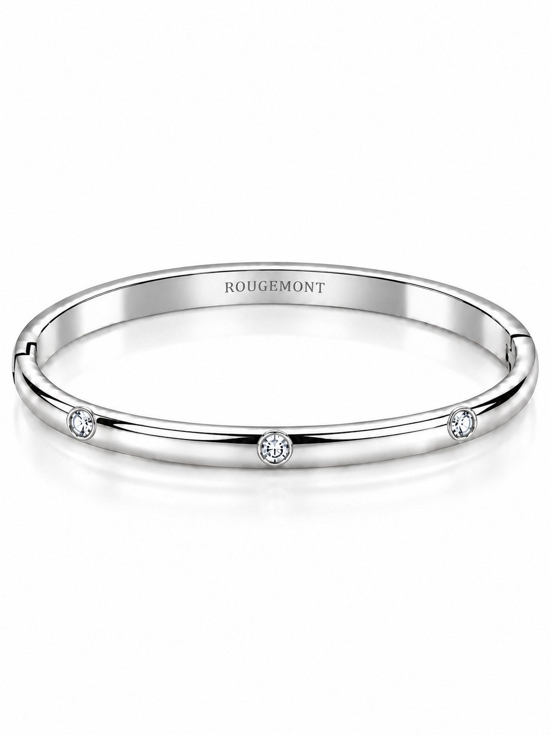 ROUGEMONT Armreif Damen Armreif mit Kubischen Zirkonia Steinen 18k Gold 17cm XS, Wasserfest