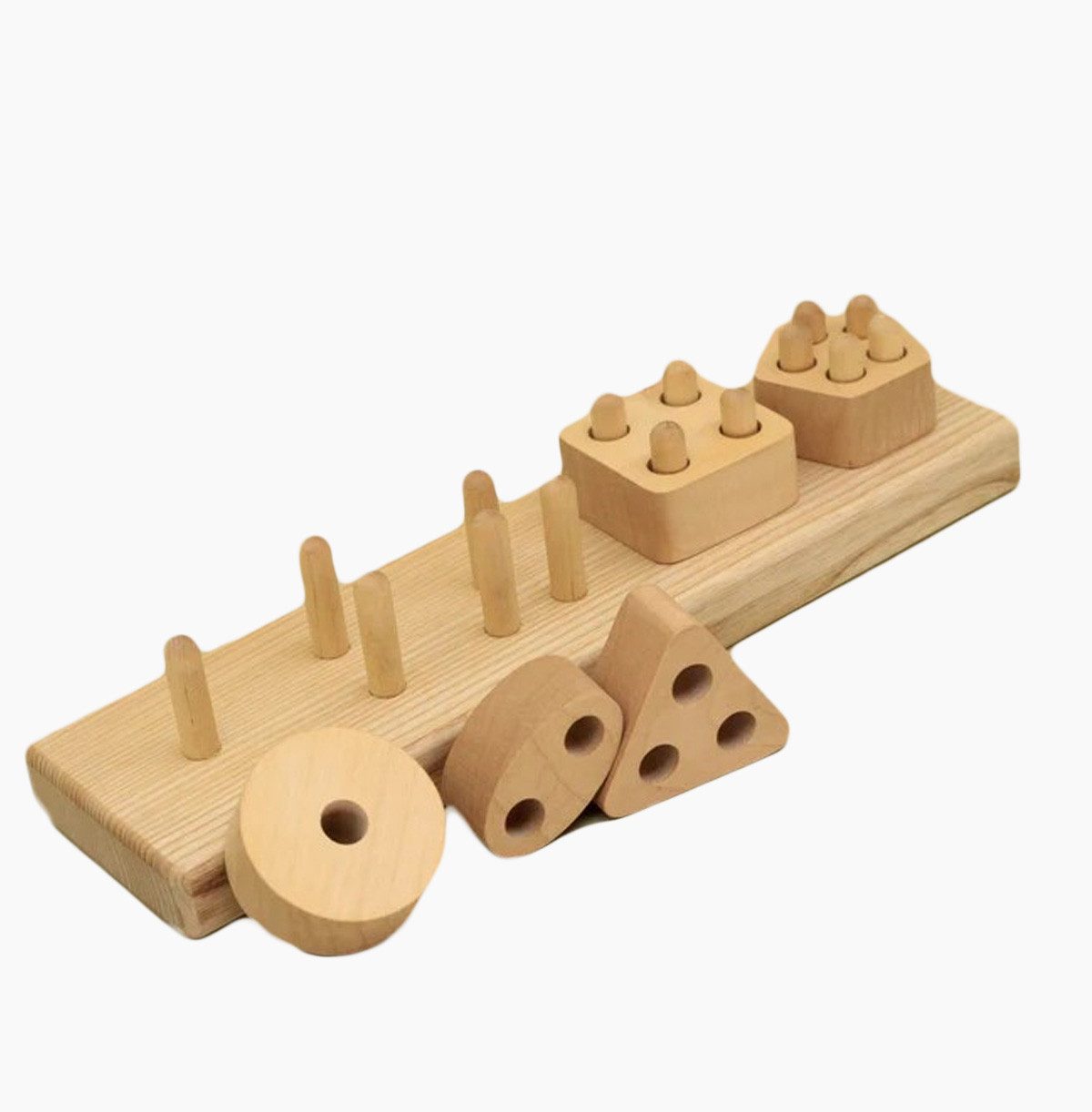 Lotes Toys Stapelspielzeug Stapelblock mit mathematischen Formen, (packung, 6-tlg), Fördert das Zahlenverständnis