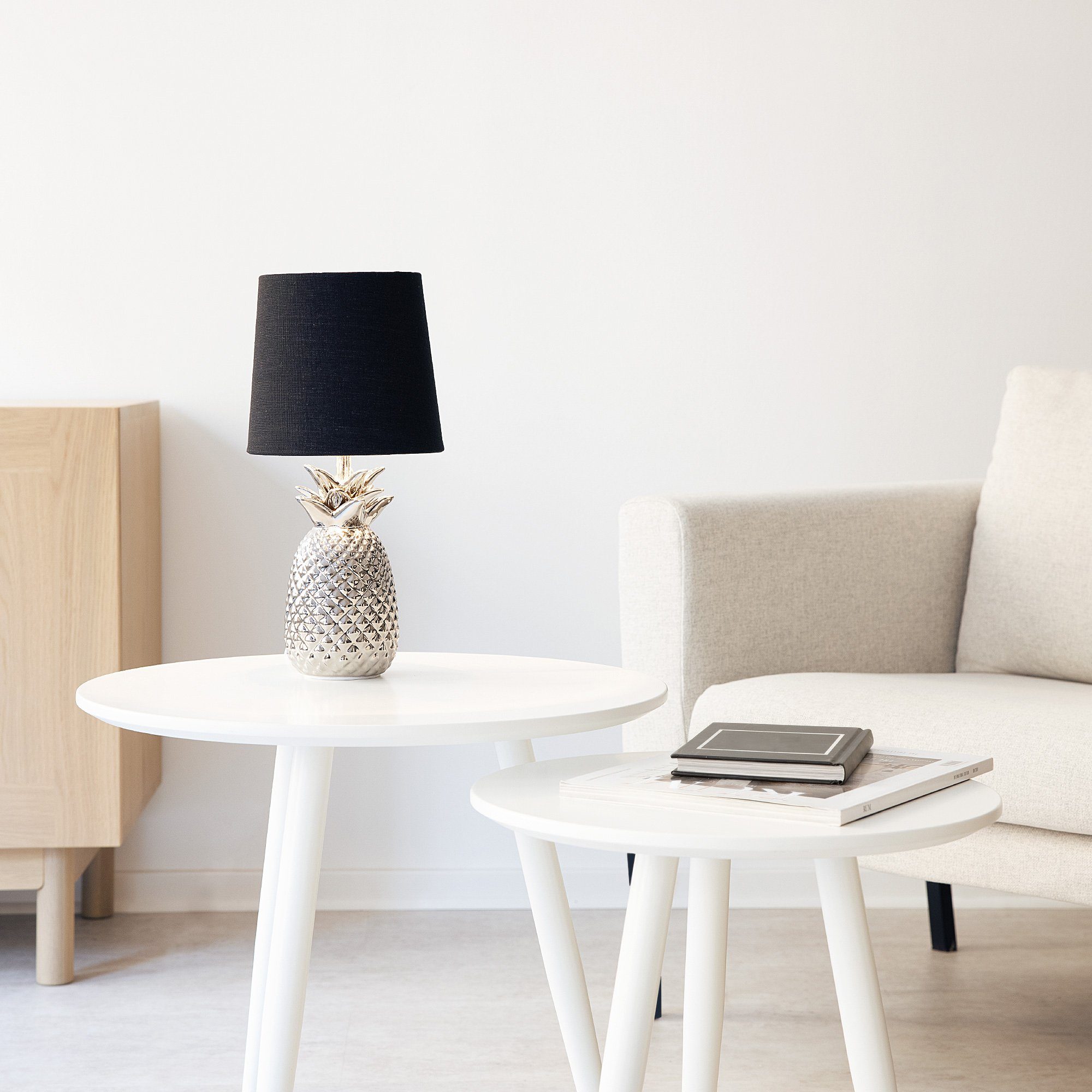 Navaris Lampenschirm 2x Schirm Tischlampe E14 rund - 15,2cm - Lampenschirme günstig online kaufen