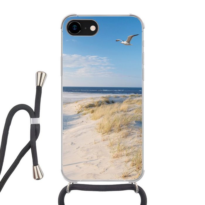 MuchoWow Handyhülle Düne - Möwe - Strand - Meer - Sonne Handyhülle Telefonhülle Apple iPhone 8