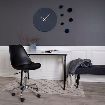 House Nordic Esszimmerstuhl Stavanger Bürostuhl – Bürostuhl, schwarz mit Chrombeinen