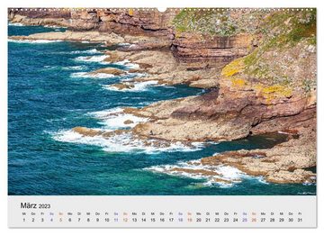 CALVENDO Wandkalender Bretagne Traumhafte Küsten in Frankreichs Nordwesten (Premium, hochwertiger DIN A2 Wandkalender 2023, Kunstdruck in Hochglanz)