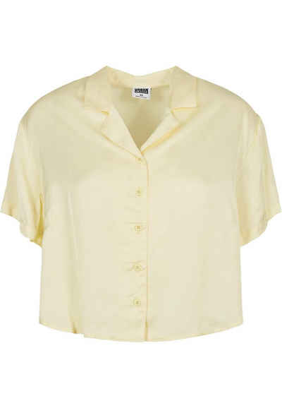 URBAN CLASSICS Langarmhemd Urban Classics Damen Ladies Viscose Satin Resort Shirt (1-tlg)