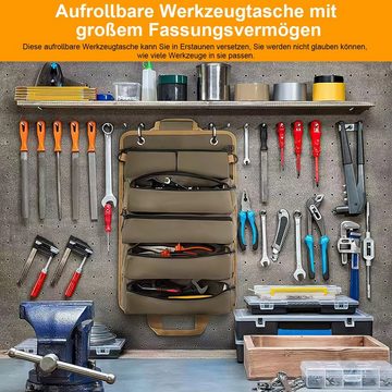 Welikera Organizer Auto-Aufbewahrungstasche, Werkzeugtasch, TragbareAufbewahrung, hängend, mit 6 Reißverschlusstaschen, 51x30cm